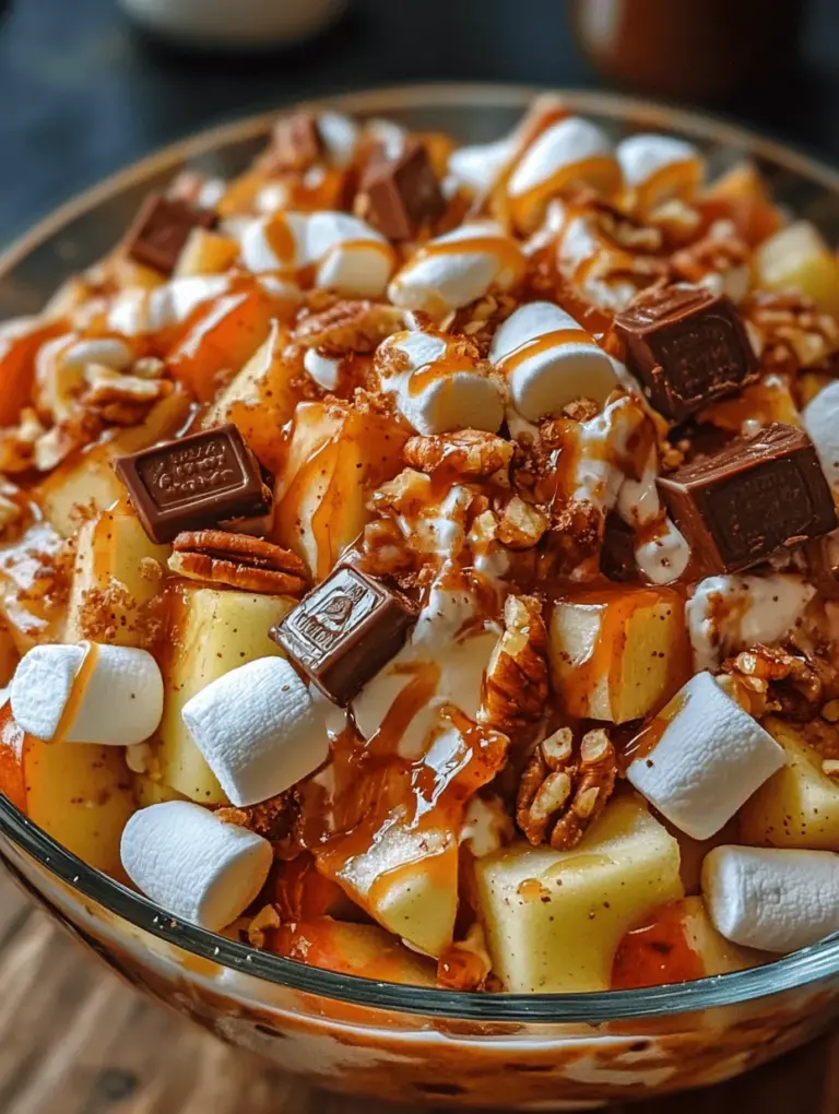 If you're on the lookout for a dessert that marries the sweetness of candy with the freshness of fruit, look no further than the Snickers Apple Delight Salad. This delightful dish is not just a salad; it’s a creamy, crunchy, and utterly delicious treat that has captured the hearts of dessert lovers everywhere. The combination of tart apples, rich Snickers bars, and fluffy whipped topping creates a harmonious balance of flavors and textures that is simply irresistible.