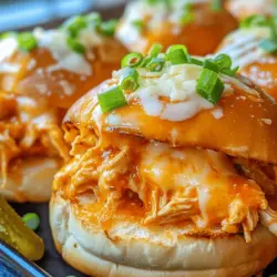 If you're looking for a dish that perfectly balances bold flavors with satisfying textures, look no further than Spicy Oven-Baked Buffalo Chicken Sliders. These sliders are not only delicious but also remarkably easy to prepare, making them an ideal choice for various occasions—whether it's a lively gathering with friends, a thrilling game day, or a cozy family dinner at home. Imagine the tantalizing blend of spicy buffalo chicken, cool ranch dressing, and gooey cheddar cheese all nestled within soft, pillowy slider buns. This combination creates a delightful bite that is sure to please even the pickiest eaters.