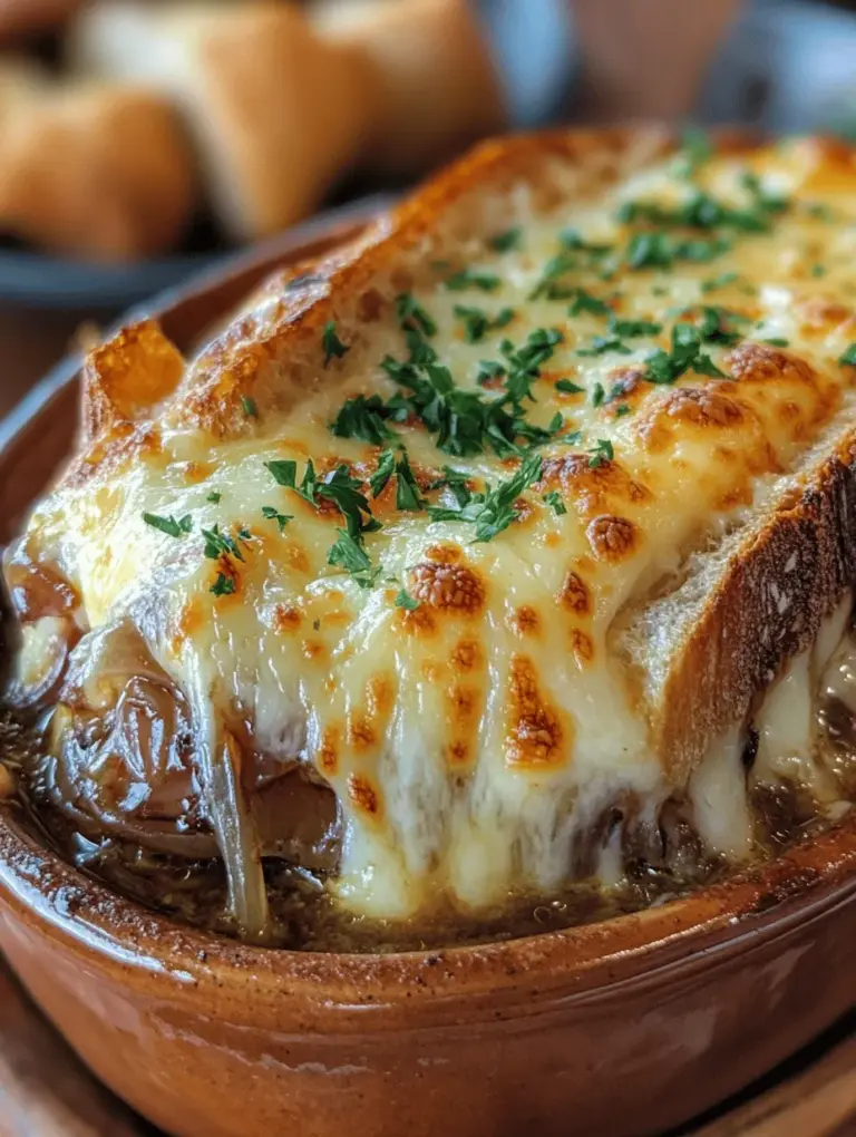 French onion soup is a classic dish deeply rooted in French culinary tradition, celebrated not only for its rich, savory flavors but also for its comforting warmth. It’s a dish that evokes feelings of nostalgia and homeliness, making it a popular choice during the colder months when a warm, hearty meal is particularly inviting. Imagine a bowl of golden, bubbling broth topped with crusty bread and melted cheese—this indulgent experience is what makes French onion soup a beloved staple around the world.