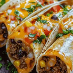 The Delicious Nacho Cheese Beef Wrap is a culinary delight that brings together the best of Mexican flavors in a casual, easy-to-make dish. Perfect for casual gatherings, busy weeknights, or as a fun family meal, this recipe is designed to please everyone at the table. Imagine the satisfying crunch of a fresh wrap filled with seasoned ground beef, creamy nacho cheese, and a medley of colorful toppings, all encased in a soft tortilla. Each bite promises a burst of flavor, making it a beloved choice for gatherings or a quick dinner solution.