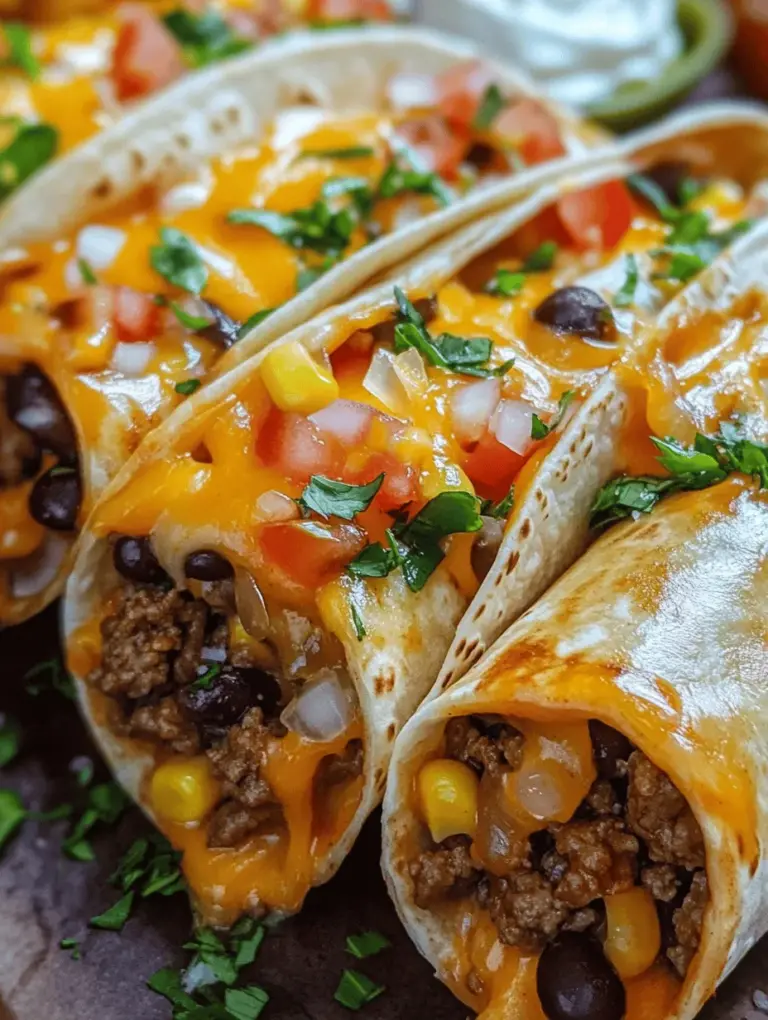 The Delicious Nacho Cheese Beef Wrap is a culinary delight that brings together the best of Mexican flavors in a casual, easy-to-make dish. Perfect for casual gatherings, busy weeknights, or as a fun family meal, this recipe is designed to please everyone at the table. Imagine the satisfying crunch of a fresh wrap filled with seasoned ground beef, creamy nacho cheese, and a medley of colorful toppings, all encased in a soft tortilla. Each bite promises a burst of flavor, making it a beloved choice for gatherings or a quick dinner solution.