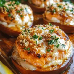 Delve into the world of culinary indulgence with our exquisite Crab & Shrimp Filled Salmon recipe. This dish elegantly combines the rich flavors of seafood with the delicate texture of salmon, creating a meal that is both visually stunning and delectable. Packed with protein and essential nutrients, this dish not only pleases the palate but also nourishes the body. Whether you're planning a special dinner or simply want to elevate your weeknight meals, this recipe will impress your guests and satisfy your taste buds.