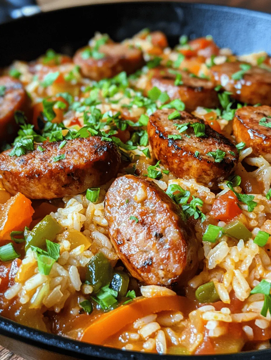 Cajun cuisine, a vibrant and dynamic culinary tradition from Louisiana, is celebrated for its bold, robust flavors and the harmonious blend of spices. This style of cooking, rooted in the culture of Acadian exiles, has evolved over the years, incorporating a variety of influences, including French, African, and Spanish. Cajun dishes are often characterized by their use of local ingredients, vibrant colors, and a unique combination of spices that create a symphony of flavors. Among the many beloved dishes in Cajun cooking, the Cajun Sausage and Rice Skillet stands out as a quintessential representation of this culinary heritage.