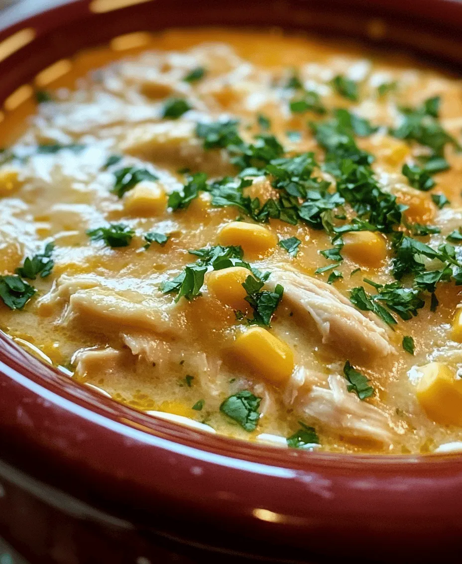 When the weather turns chilly and the days grow shorter, nothing warms the heart and soul quite like a bowl of hearty chili. Among the many variations of this beloved dish, <strong></noscript>Hearty Creamy Crockpot White Chicken Chili stands out as a comforting meal that is both satisfying and delicious. Perfect for family gatherings or a cozy night in, this chili offers a rich, creamy texture that will have everyone coming back for seconds.” /></p>
<p></p>
<h3>Suggestions on How to Check for Doneness in Chicken</h3>
<p></p>
<p>When preparing Hearty Creamy Crockpot White Chicken Chili, ensuring your chicken is fully cooked is essential for both safety and flavor. The best way to check for doneness is by using a meat thermometer. Insert the thermometer into the thickest part of the chicken breast; it should read at least 165°F (75°C). This ensures that harmful bacteria are killed, and the chicken is safe to eat.</p>
<p></p>
<p>If you don’t have a thermometer on hand, you can also check the doneness by cutting into the chicken. The meat should be opaque and no longer pink in the center, with juices running clear. For a more hands-on approach, you can shred the chicken with two forks right in the crockpot; if it pulls apart easily, it’s done.</p>
<p></p>
<h3>Creating the Creamy Base</h3>
<p></p>
<p>The richness and creaminess of this chili come from two key ingredients: cream cheese and sour cream. These components not only enhance the texture but also add a depth of flavor that makes this dish truly comforting and satisfying.</p>
<p></p>
<h4>Importance of Cream Cheese and Sour Cream</h4>
<p></p>
<p>Cream cheese gives the chili a velvety texture, while sour cream adds a tangy flavor that balances the heat from the spices and the savory chicken. Together, they create a creamy base that envelops the chicken and beans, making each spoonful rich and hearty.</p>
<p></p>
<h4>Tips on Melting the Cream Cheese Effectively</h4>
<p></p>
<p>To integrate cream cheese smoothly into your chili, it’s crucial to soften it before adding it to the crockpot. Here are some tips to ensure it melts perfectly:</p>
<p></p>
<p>1. <strong>Cube the Cream Cheese</strong>: Cut the cream cheese into small cubes to help it melt faster and more evenly.</p>
<p>2. <strong>Mix with Broth</strong>: Before adding it to the chili, whisk the cubed cream cheese with a small amount of the broth from the crockpot until smooth. This pre-mixing helps avoid clumps in the final dish.</p>
<p>3. <strong>Add Towards the End</strong>: Stir in the cream cheese during the last 30 minutes of cooking. This allows it to melt without becoming overcooked and grainy.</p>
<p></p>
<p>For a lighter version of this chili, consider substituting Greek yogurt for sour cream. Greek yogurt provides the same tangy flavor and creamy consistency, along with added protein and probiotics, making it a healthier option.</p>
<p></p>
<h3>Serving Suggestions</h3>
<p></p>
<p>Presentation is key when serving Hearty Creamy Crockpot White Chicken Chili. Here are some ideas to elevate your dining experience:</p>
<p></p>
<p>1. <strong>Garnish</strong>: Fresh cilantro adds a burst of color and freshness. Chopped green onions, diced avocado, and a sprinkle of shredded cheese can also enhance the chili’s appearance and flavor.</p>
<p>2. <strong>Lime Wedges</strong>: Offering lime wedges on the side allows guests to squeeze fresh lime juice over their chili, brightening the flavors and adding a zesty kick.</p>
<p>3. <strong>Accompaniments</strong>: Pair your chili with cornbread for a traditional touch or serve it with tortilla chips for a crunchy contrast. A simple green salad can also complement the richness of the chili and provide a refreshing balance.</p>
<p></p>
<h4>Presentation Techniques</h4>
<p></p>
<p>To create an inviting atmosphere, consider serving the chili in rustic bowls. Use a ladle for serving and arrange garnishes on a platter, allowing guests to customize their bowls. A colorful table setting with vibrant napkins and plates can also enhance the overall dining experience.</p>
<p></p>
<h3>Nutritional Information</h3>
<p></p>
<p>Understanding the nutritional value of your meal can help you make informed choices. Here’s a breakdown of the key nutrients per serving of Hearty Creamy Crockpot White Chicken Chili:</p>
<p></p>
<p>– <strong>Calories</strong>: Approximately 350 calories</p>
<p>– <strong>Protein</strong>: 30 grams</p>
<p>– <strong>Fat</strong>: 15 grams</p>
<p>– <strong>Carbohydrates</strong>: 30 grams</p>
<p>– <strong>Fiber</strong>: 5 grams</p>
<p>– <strong>Sodium</strong>: 800 mg</p>
<p></p>
<h4>Health Benefits of the Primary Ingredients</h4>
<p></p>
<p>Chicken is a lean protein source, providing essential amino acids necessary for muscle repair and growth. White beans, a key ingredient in this chili, are high in fiber, which aids digestion and helps maintain a healthy weight. The addition of bell peppers, onions, and spices contributes vitamins, antioxidants, and anti-inflammatory properties, making this dish not only comforting but also nourishing.</p>
<p></p>
<p>To balance the meal, consider serving it with a side of steamed vegetables or a light salad, which can add additional fiber and nutrients without adding too many calories.</p>
<p></p>
<h3>Storing and Reheating Tips</h3>
<p></p>
<p>Hearty Creamy Crockpot White Chicken Chili is perfect for meal prep, and knowing how to store and reheat it properly can enhance your enjoyment of leftovers.</p>
<p></p>
<h4>Best Practices for Storing Leftover Chili</h4>
<p></p>
<p>1. <strong>Refrigeration</strong>: Allow the chili to cool to room temperature before transferring it to an airtight container. It can be stored in the refrigerator for up to four days.</p>
<p>2. <strong>Freezing</strong>: For longer storage, freeze the chili in a freezer-safe container or zip-top bag. Make sure to remove as much air as possible to prevent freezer burn. It can last up to three months in the freezer.</p>
<p></p>
<h4>Instructions for Proper Reheating</h4>
<p></p>
<p>When it comes time to enjoy your leftovers, reheat the chili gently:</p>
<p></p>
<p>– <strong>On the Stove</strong>: Pour the chili into a pot and heat over medium-low heat, stirring occasionally until warmed through. You may need to add a splash of chicken broth to loosen it up.</p>
<p>– <strong>In the Microwave</strong>: Place the chili in a microwave-safe bowl, cover it with a microwave-safe lid, and heat in 30-second intervals, stirring in between, until hot.</p>
<p></p>
<h4>Flavor Improvements</h4>
<p></p>
<p>Interestingly, chili often tastes even better the day after it is made. Allowing the flavors to meld in the refrigerator overnight can enhance the overall taste, making your leftovers an enjoyable experience.</p>
<p></p>
<h3>Conclusion</h3>
<p></p>
<p>Hearty Creamy Crockpot White Chicken Chili is more than just a meal; it’s a comforting dish that brings warmth and joy to your dining table. The ease of preparation, combined with the rich flavors and creamy texture, makes it an ideal choice for busy weeknights or cozy gatherings with family and friends.</p>
<p></p>
<p>Sharing a homemade dish like this chili allows you to connect with loved ones, creating memories over a shared meal. As you prepare this recipe, you’ll discover the delight of enjoying each spoonful, knowing that it’s not only delicious but also packed with nutrients.</p>
<p></p>
<p>We encourage you to try this recipe and experience the comforting flavors of Hearty Creamy Crockpot White Chicken Chili. Whether you enjoy it on a chilly day or as a satisfying dinner option, this dish is sure to become a favorite in your household. Enjoy the process of making it, and savor the happiness that comes from sharing a meal made with love.</p>
<div id=