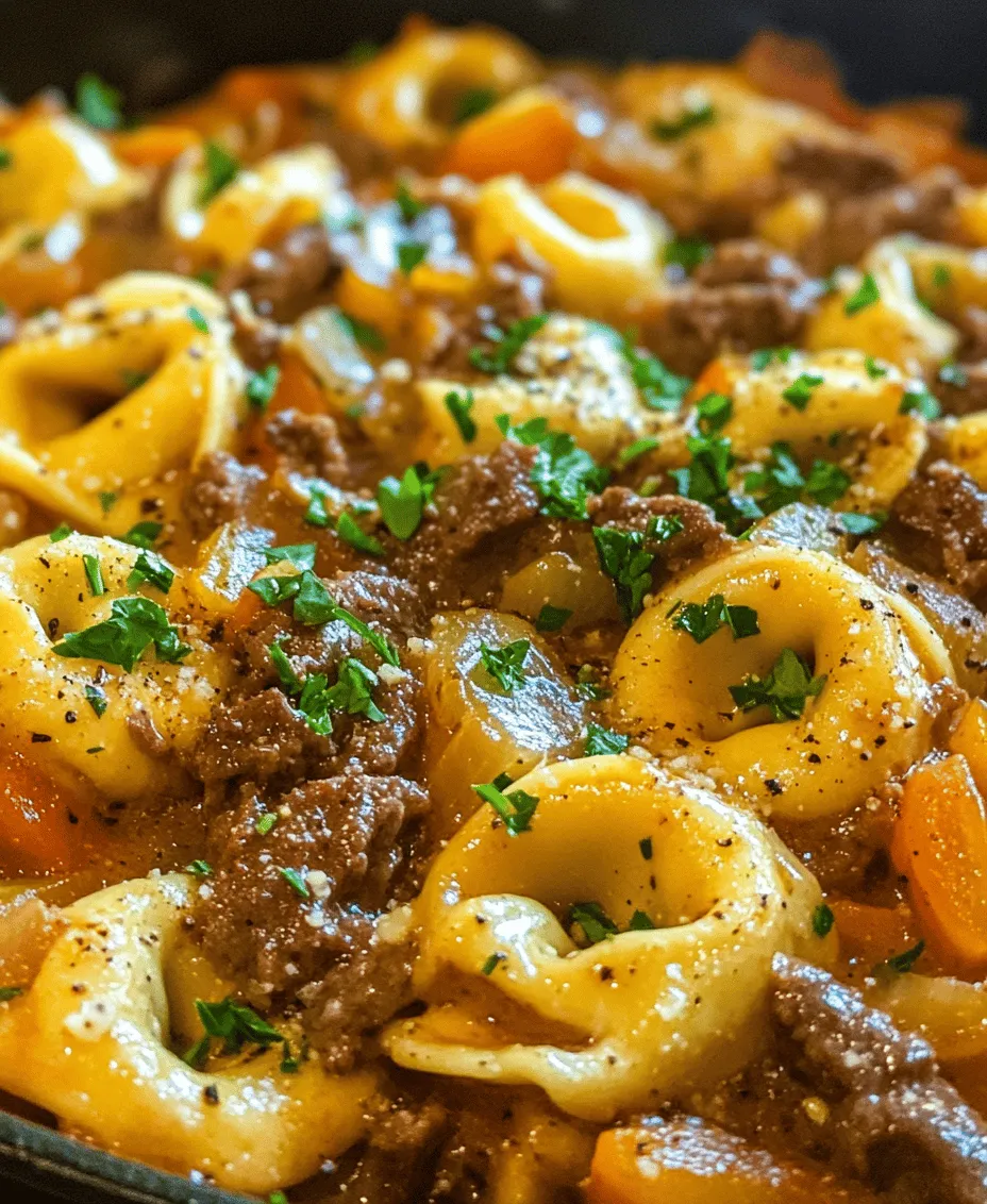 Discover the delightful fusion of flavors in our Cheesesteak Tortellini, a quick and creamy dish that marries the classic cheesesteak with tender cheese-filled pasta. This recipe is designed for busy weeknights but is indulgent enough to impress guests, making it a versatile addition to your meal repertoire. The combination of savory beef, aromatic vegetables, and creamy provolone sauce envelops each tortellini, creating a dish that is both satisfying and comforting.