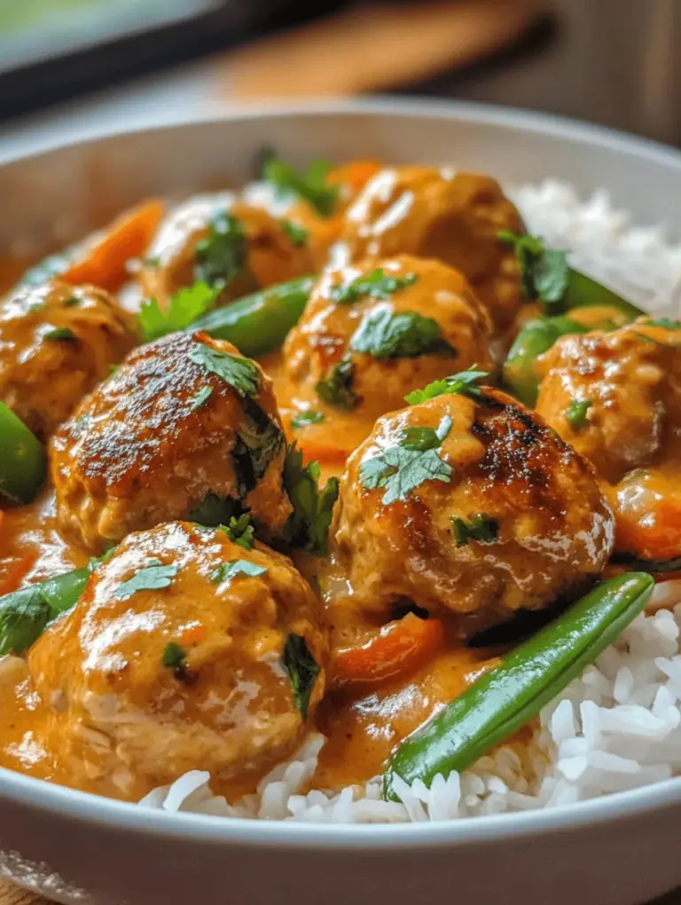 Central to the success of any dish is its ingredients. In the case of Thai Chicken Meatballs in Curry Sauce, each component plays a critical role in creating layers of flavor that define this exquisite meal. Let’s delve into the essential ingredients that make this dish extraordinary.