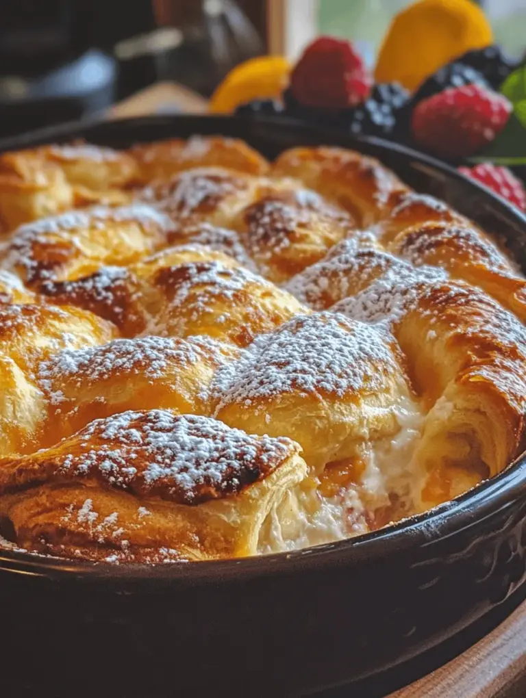Are you looking for a dessert that combines ease of preparation with an impressive presentation? Look no further than the delectable Cheesecake Crescent Rolls Casserole. This delightful dish marries the flaky, buttery goodness of crescent rolls with the rich, creamy texture of cheesecake, resulting in a dessert that is as pleasing to the palate as it is to the eye. Perfect for family gatherings, potlucks, or simply a cozy night in, this casserole promises to be a favorite among dessert enthusiasts.