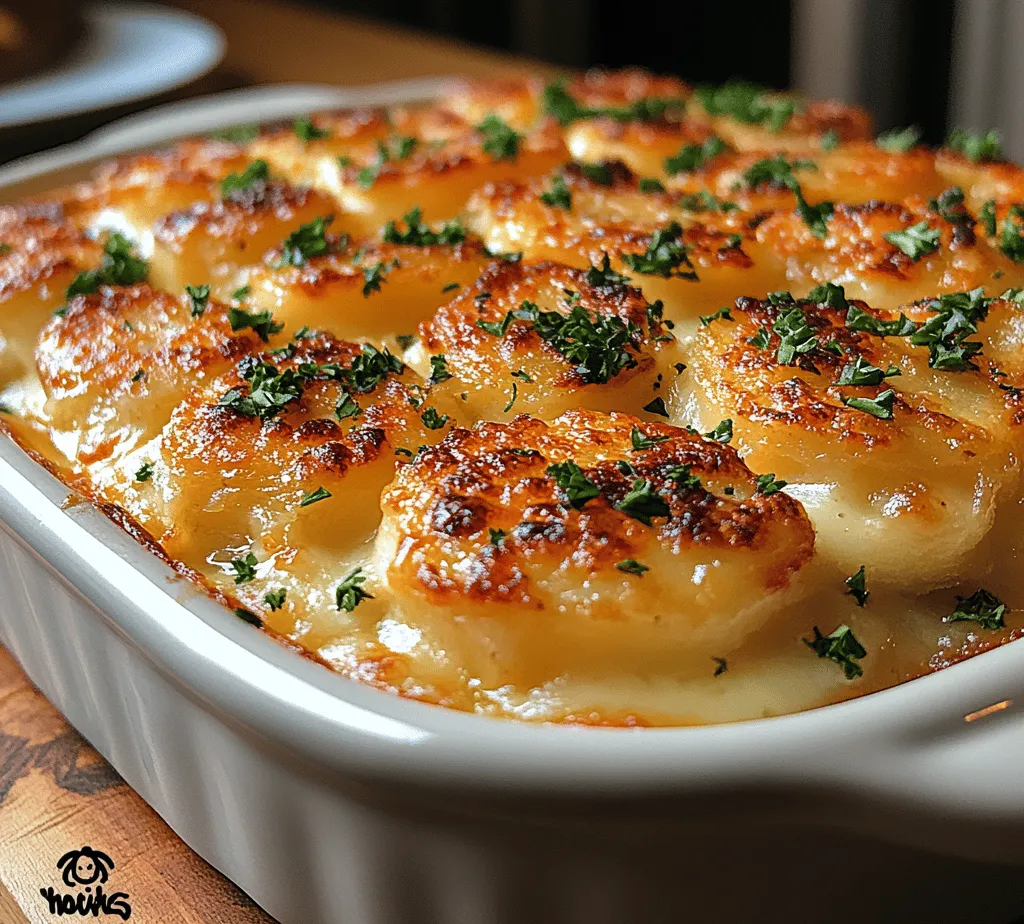 Scalloped potatoes have long been cherished as a comforting, classic dish that graces the tables of family gatherings, holiday feasts, and cozy weeknight dinners. This beloved casserole features tender slices of potato enveloped in a rich, creamy sauce, often enhanced by the irresistible allure of melted cheese. Among the myriad of scalloped potato recipes, our Cheesy Bliss Scalloped Potatoes stand out for their luxurious blend of cheeses and velvety texture. This dish is not just about filling the stomach; it’s about indulging in an experience that warms the heart and soothes the soul.