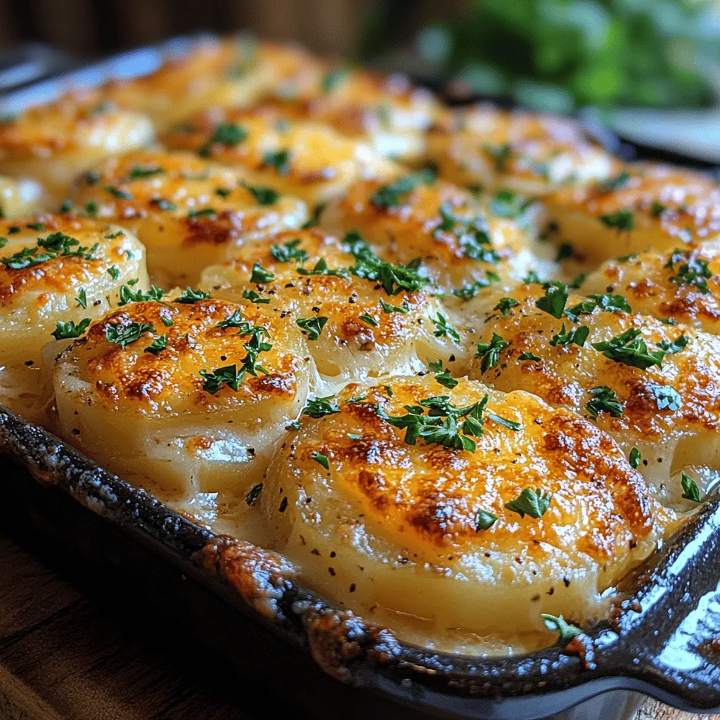 Scalloped potatoes have long been cherished as a comforting, classic dish that graces the tables of family gatherings, holiday feasts, and cozy weeknight dinners. This beloved casserole features tender slices of potato enveloped in a rich, creamy sauce, often enhanced by the irresistible allure of melted cheese. Among the myriad of scalloped potato recipes, our Cheesy Bliss Scalloped Potatoes stand out for their luxurious blend of cheeses and velvety texture. This dish is not just about filling the stomach; it’s about indulging in an experience that warms the heart and soothes the soul.