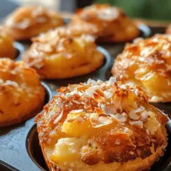 If you’re seeking a delightful way to start your day or a satisfying snack that combines health and flavor, look no further than Coconut and Pineapple Cottage Cheese Muffins. This unique recipe combines the tropical tastes of coconut and pineapple with the creamy goodness of cottage cheese, resulting in a muffin that is not only luscious but also nourishing. With their light, fluffy texture and a hint of sweetness, these muffins are perfect for breakfast, a midday snack, or even a guilt-free dessert.