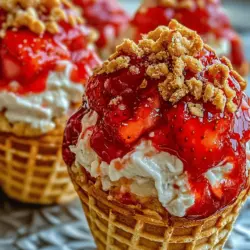 To create the perfect Strawberry Crunch Cheesecake Cones, it's essential to understand the key ingredients that contribute to their delightful flavor and texture. Each component plays a vital role in crafting this delicious dessert, ensuring that every bite is a harmonious blend of taste and texture.