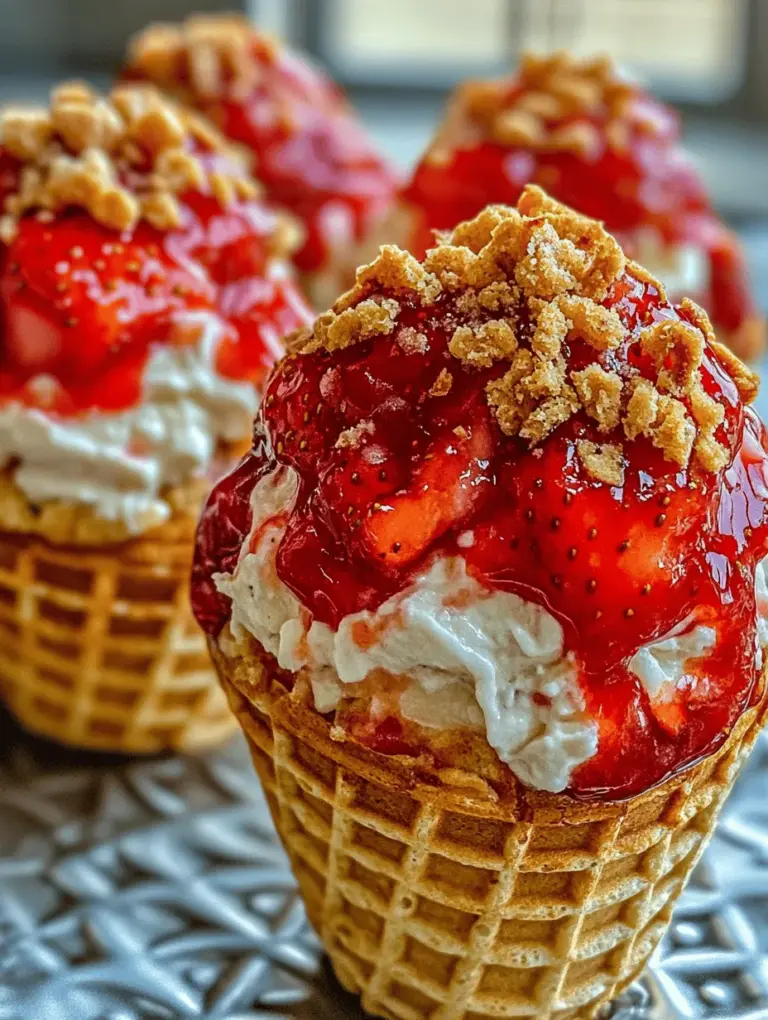 To create the perfect Strawberry Crunch Cheesecake Cones, it's essential to understand the key ingredients that contribute to their delightful flavor and texture. Each component plays a vital role in crafting this delicious dessert, ensuring that every bite is a harmonious blend of taste and texture.