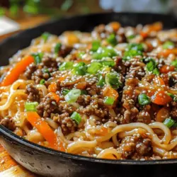 Mongolian cuisine is renowned for its bold flavors and hearty ingredients, reflecting the nomadic lifestyle of the Mongolian people. While often associated with barbecued meats and dairy products, the culinary landscape of Mongolia is diverse, utilizing a wide range of ingredients to create comforting and satisfying dishes. One standout recipe that encapsulates the essence of Mongolian flavors is Sweet and Savory Mongolian Ground Beef Noodles. This dish beautifully balances sweet, savory, and umami notes, making it a delightful option for any meal.