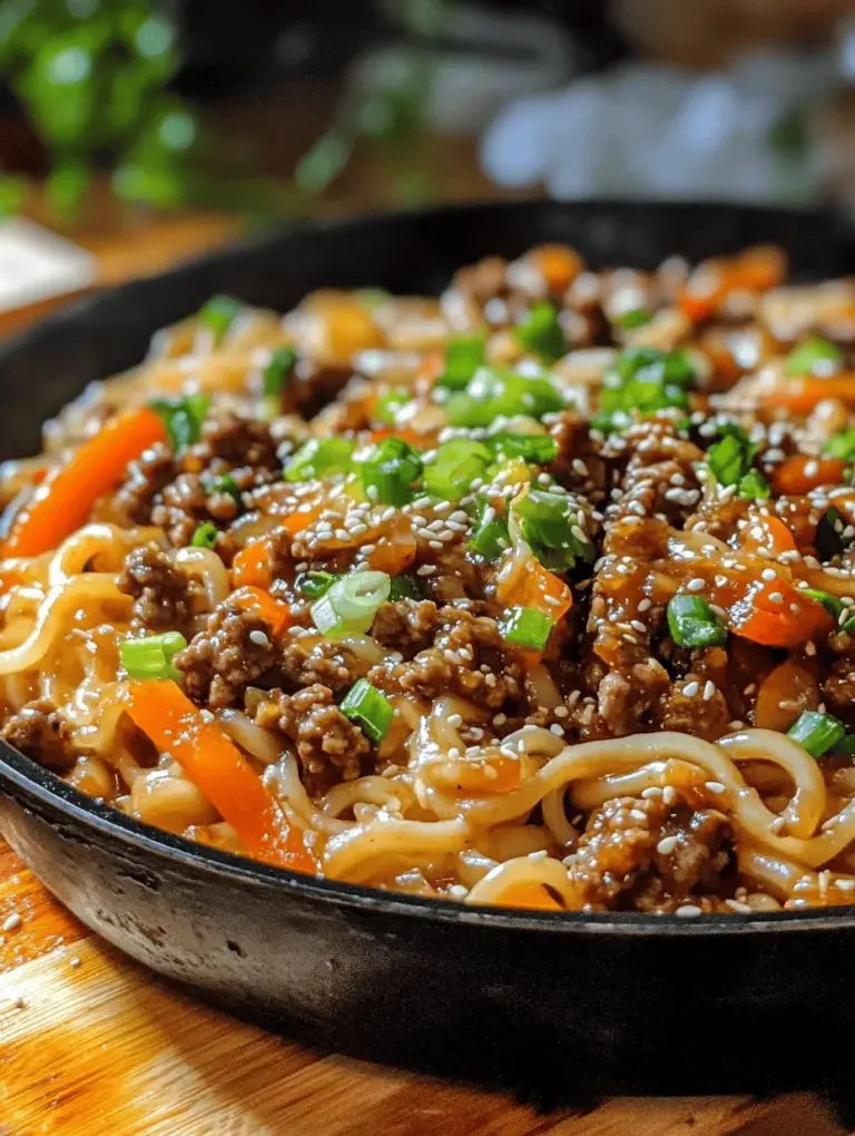 Mongolian cuisine is renowned for its bold flavors and hearty ingredients, reflecting the nomadic lifestyle of the Mongolian people. While often associated with barbecued meats and dairy products, the culinary landscape of Mongolia is diverse, utilizing a wide range of ingredients to create comforting and satisfying dishes. One standout recipe that encapsulates the essence of Mongolian flavors is Sweet and Savory Mongolian Ground Beef Noodles. This dish beautifully balances sweet, savory, and umami notes, making it a delightful option for any meal.