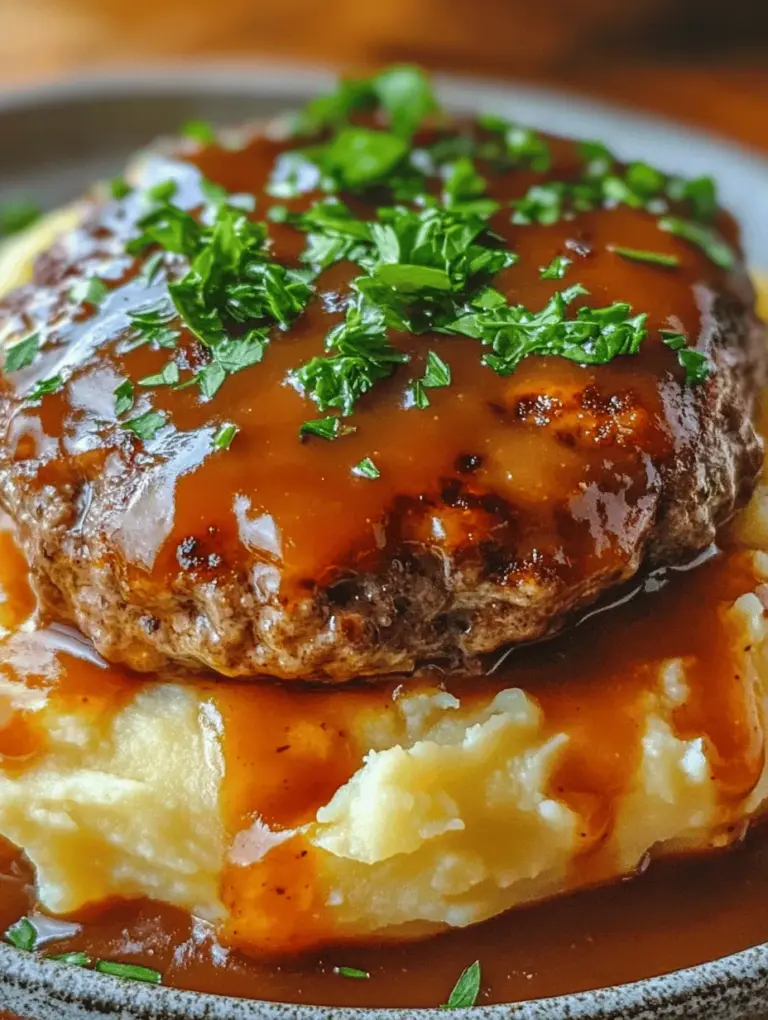 In the realm of comfort food, few dishes evoke the same sense of warmth and nostalgia as Savory Beef Patty & Creamy Gravy Delight. This dish is a hearty combination of juicy beef patties enveloped in a rich, creamy gravy, served alongside velvety mashed potatoes. It’s not just a meal; it’s a culinary embrace that takes you back to family dinners and cozy gatherings. The balance of flavors and textures in this dish makes it a favorite for many, proving that sometimes, the simplest ingredients can create the most satisfying results.