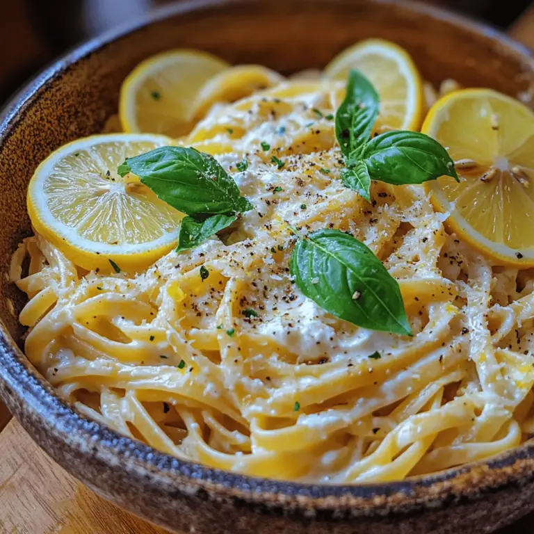 What sets Lemon Basil Ricotta Pasta apart from other pasta dishes is its unique blend of ingredients that come together to create a symphony of flavors. The creamy ricotta cheese provides a rich base, while the zest and juice of fresh lemons add a refreshing brightness that cuts through the richness. Fresh basil brings an aromatic quality that complements the other ingredients beautifully, making each bite a delightful experience.