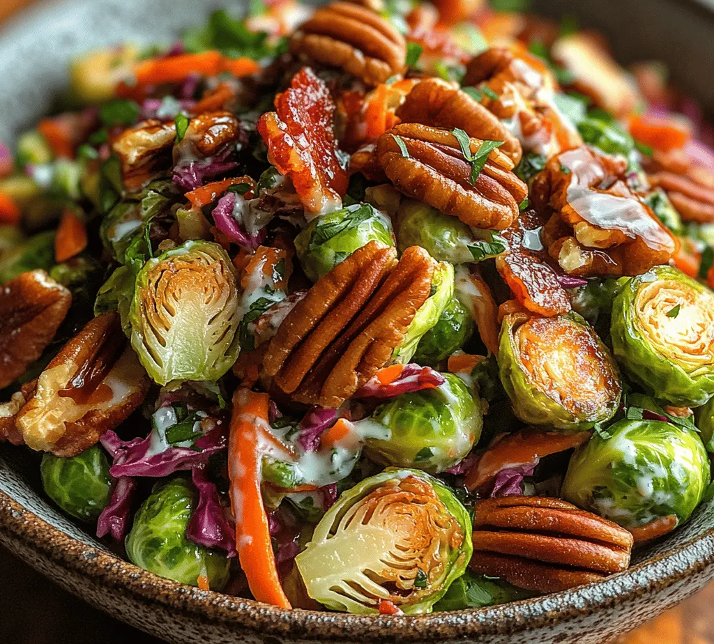 Brussels sprouts are the centerpiece of this delectable slaw. These small, green gems belong to the cruciferous vegetable family, which also includes broccoli, cauliflower, and kale. They are not only delicious but also packed with nutritional benefits. Brussels sprouts are high in vitamins C and K, fiber, and antioxidants, making them a fantastic addition to a balanced diet.