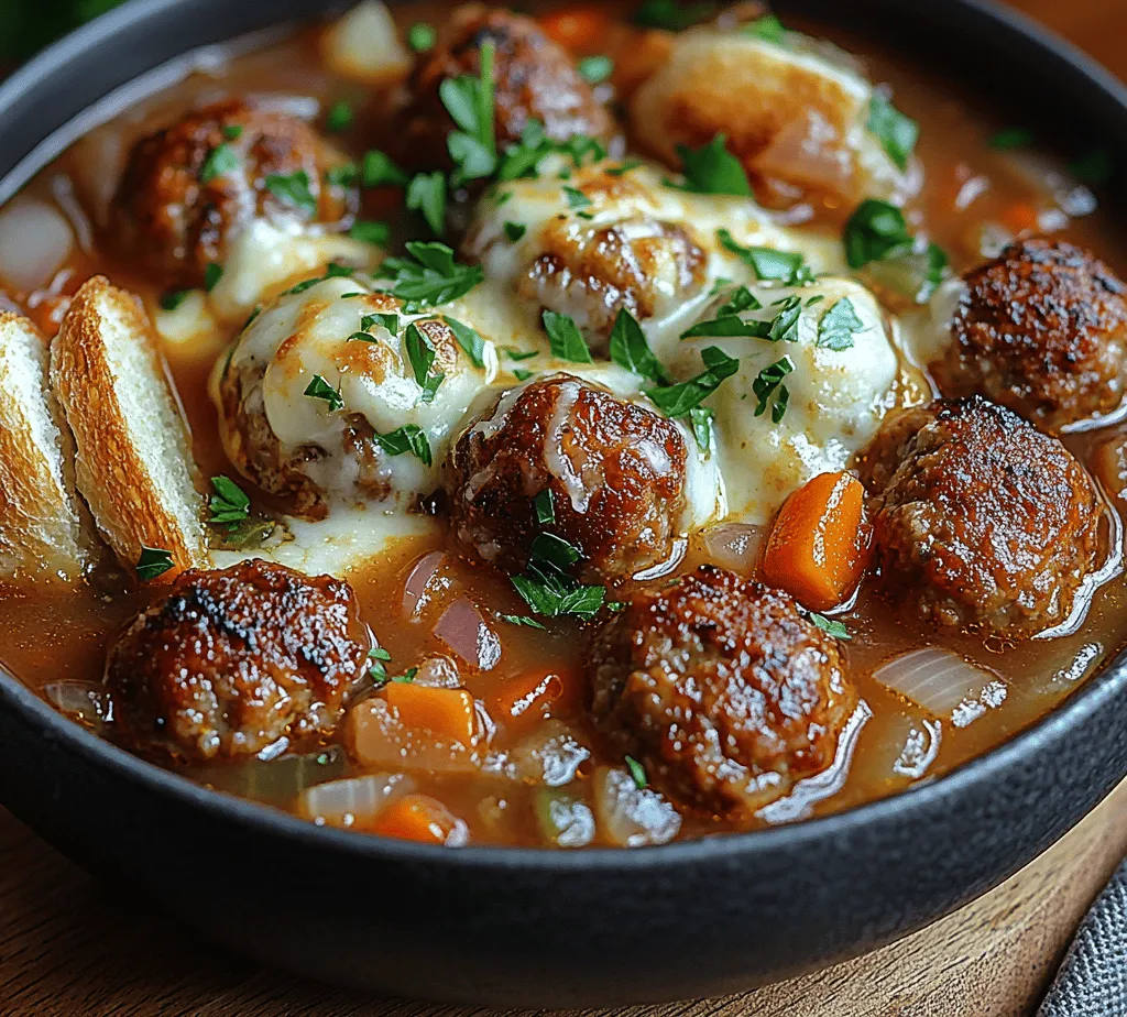 There's something inherently comforting about a warm bowl of soup, especially on chilly days or during cozy evenings at home. Meatball soup, with its hearty ingredients and rich flavors, has long been a staple in many households. But what if we told you there's a way to elevate this classic dish into something even more delightful? Enter <strong></noscript>Savory Meatball Sub Soup—a creative fusion that combines the beloved flavors of a meatball sub with the warmth and heartiness of a soup.” /></p>
<p></p>
<h3>How Each Vegetable Contributes to the Overall Taste Profile</h3>
<p></p>
<p>In our Savory Meatball Sub Soup, the selection of vegetables plays a pivotal role in crafting a rich and harmonious flavor profile. Each vegetable brings its unique characteristics, enhancing the overall taste experience.</p>
<p></p>
<p>– <strong>Onions</strong>: The base flavor begins with onions, which add a sweet and savory depth. When sautéed, they caramelize slightly, creating a rich foundation for your soup.</p>
<p>– <strong>Garlic</strong>: Garlic introduces a punch of aromatic warmth. Its distinct flavor not only complements the meatballs but also elevates the overall dish with its pungent yet comforting notes.</p>
<p>– <strong>Bell Peppers</strong>: Sweet bell peppers add a burst of color and a mild sweetness. As they cook down, they release their natural sugars, contributing to the sweetness of the broth.</p>
<p>– <strong>Carrots and Celery</strong>: These classic mirepoix ingredients infuse the soup with earthy undertones and a slight crunch. Carrots add sweetness while celery provides a refreshing crunch that balances the richness of the meatballs.</p>
<p>– <strong>Tomatoes</strong>: Fresh or canned tomatoes are essential for the soup’s base. Their acidity cuts through the richness and adds a vibrant color, which pairs beautifully with the hearty meatballs.</p>
<p></p>
<h3>Building Layers of Flavor with Broth and Tomatoes</h3>
<p></p>
<p>The foundation of a great soup lies in its broth, and in our Savory Meatball Sub Soup, a combination of chicken or vegetable broth and tomatoes creates a complex and satisfying flavor. The broth serves as a canvas, absorbing the distinct flavors from the sautéed vegetables and meatballs as they simmer together. When adding tomatoes, opt for a high-quality brand or fresh varieties; their natural acidity will enhance the taste profile, providing a tangy contrast to the meatballs.</p>
<p></p>
<p>As the soup simmers, the tomatoes break down, and their juices meld with the broth, creating a luscious, thick texture that envelops each ingredient. This process not only intensifies the flavors but also allows the spices and herbs to infuse into the broth, resulting in a deeply satisfying soup that feels like a warm hug.</p>
<p></p>
<h3>Explanation of the Balance Created by Sugar in the Soup</h3>
<p></p>
<p>While it may seem counterintuitive to add sugar to a savory dish, a small amount of sugar plays a crucial role in balancing the flavors in our Savory Meatball Sub Soup. The natural acidity from the tomatoes can sometimes overpower the dish, making it taste sharp or overly tangy. By adding a teaspoon or two of sugar, you can counteract this acidity, bringing a harmonious sweetness that enhances the overall flavor without making the soup taste sweet.</p>
<p></p>
<p>This subtle sweetness allows the depth of the meatballs and vegetables to shine through, creating a well-rounded dish that is both satisfying and comforting. It’s a culinary trick that many chefs use to achieve balance in their sauces and soups, ensuring that each bite is perfectly nuanced.</p>
<p></p>
<h3>Tips for Achieving the Right Consistency and Richness in the Soup</h3>
<p></p>
<p>To achieve the desired richness and consistency in your Savory Meatball Sub Soup, follow these expert tips:</p>
<p></p>
<p>1. <strong>Use Quality Ingredients</strong>: Start with fresh vegetables and good-quality broth. The better your ingredients, the more flavorful your soup will be.</p>
<p></p>
<p>2. <strong>Simmering Time</strong>: Allow the soup to simmer long enough for the flavors to meld. A minimum of 30 minutes is recommended, but longer simmering will deepen the taste. Just be cautious not to let it boil too vigorously, as this can break down the meatballs.</p>
<p></p>
<p>3. <strong>Thickening Agents</strong>: If you prefer a thicker soup, consider adding a small amount of cornstarch mixed with water, or puréeing a portion of the soup and stirring it back in. This will create a velvety texture without compromising flavor.</p>
<p></p>
<p>4. <strong>Adjust Seasoning</strong>: Taste your soup before serving, and adjust the seasoning as needed. A pinch more salt or a dash of pepper can make a significant difference.</p>
<p></p>
<h3>Combining Ingredients for a Hearty Meal</h3>
<p></p>
<p>Once your soup base is ready, it’s time to bring it all together by returning the meatballs to the pot. This step is crucial as it allows the meatballs to soak up the flavors of the broth, making them even more delicious.</p>
<p></p>
<h4>The Process of Returning Meatballs to the Soup</h4>
<p></p>
<p>After browning the meatballs, gently place them into the simmering soup. Ensure that they are fully submerged to allow them to absorb the flavors of the broth. Simmer the meatballs in the soup for at least 15-20 minutes. This allows them to heat through and soak up the delicious broth, making them tender and flavorful.</p>
<p></p>
<h4>Discussing the Simmering Process for Infusing Flavors</h4>
<p></p>
<p>Simmering is the key to infusing flavors in your soup. During this process, the heat encourages the ingredients to release their essences into the broth, creating a rich and complex flavor profile. Stir occasionally to prevent sticking and ensure even cooking. The longer you let the soup simmer, the more the flavors will meld together, resulting in a comforting, hearty meal.</p>
<p></p>
<h4>How to Prepare Hoagie Rolls for Serving</h4>
<p></p>
<p>The final touch to your Savory Meatball Sub Soup is the hoagie rolls. To prepare them, slice the rolls lengthwise without cutting all the way through. This creates a pocket for the soup. Lightly butter the inside and sprinkle with garlic powder or Italian herbs for added flavor.</p>
<p></p>
<h4>Importance of Toasting the Bread for Texture Contrast</h4>
<p></p>
<p>Toasting the hoagie rolls is essential for achieving the perfect texture contrast. Place the rolls under the broiler for about 2-3 minutes until they are golden and crispy. This adds a delightful crunch that contrasts beautifully with the soft meatballs and rich soup, enhancing the overall dining experience.</p>
<p></p>
<h3>Serving Suggestions and Presentation</h3>
<p></p>
<p>When it comes to serving your Savory Meatball Sub Soup, presentation can elevate the meal from ordinary to extraordinary. Here are some creative ways to serve your dish:</p>
<p></p>
<p>1. <strong>Directly in Bowls</strong>: Ladle the soup into bowls and place a toasted hoagie roll on the side. This allows diners to dip the bread into the soup, soaking up all the flavors.</p>
<p></p>
<p>2. <strong>Garnishing with Parsley for Freshness</strong>: A sprinkle of fresh parsley not only adds a pop of color but also introduces a touch of freshness that brightens the dish. The herbs contrast nicely with the rich broth and meatballs.</p>
<p></p>
<p>3. <strong>Options for Broiling Cheese for an Extra Touch</strong>: For cheese lovers, consider adding a layer of mozzarella or provolone cheese on top of the soup just before serving. Broil until the cheese is bubbly and golden, creating a gooey, delicious topping that will take this dish to the next level.</p>
<p></p>
<p>4. <strong>Suggested Accompaniments</strong>: To create a complete meal, pair your soup with a simple side salad or steamed vegetables. A fresh arugula salad with a lemon vinaigrette would complement the rich flavors of the soup beautifully.</p>
<p></p>
<h3>Nutritional Benefits of Savory Meatball Sub Soup</h3>
<p></p>
<p>This Savory Meatball Sub Soup not only satisfies the taste buds but also offers a range of nutritional benefits. Let’s break down the key components:</p>
<p></p>
<h4>Analysis of the Nutritional Content of the Dish</h4>
<p></p>
<p>A serving of Savory Meatball Sub Soup is packed with nutrients due to its wholesome ingredients:</p>
<p></p>
<p>– <strong>Protein</strong>: The meatballs provide a hearty dose of protein, essential for muscle repair and growth. Opting for lean turkey or chicken can increase the protein content while keeping the dish lighter.</p>
<p>– <strong>Carbohydrates</strong>: The vegetables and hoagie rolls contribute carbohydrates, providing energy and fiber, which is vital for digestive health.</p>
<p>– <strong>Fats</strong>: By choosing lean meats and minimal oil, you can control the fat content, making this a heart-healthy option.</p>
<p></p>
<h4>Health Benefits of Using Lean Turkey vs. Beef</h4>
<p></p>
<p>Using lean turkey in your meatballs not only reduces overall fat content but also offers additional health benefits. Turkey is lower in saturated fat compared to beef, making it a heart-healthy choice. It is also rich in selenium, which supports immune function, and niacin, essential for energy production.</p>
<p></p>
<h4>Discussing the Inclusion of Vegetables for Added Vitamins and Minerals</h4>
<p></p>
<p>The inclusion of a variety of vegetables adds a wealth of vitamins and minerals to your soup. For instance, carrots are high in beta-carotene, vital for eye health, while bell peppers provide vitamin C, which is important for immune function. These nutrients help in keeping the body healthy and support overall well-being.</p>
<p></p>
<h3>Conclusion</h3>
<p></p>
<p>Recapping the comforting qualities of our Savory Meatball Sub Soup, this dish is the epitome of hearty home cooking. With its rich flavors, delightful textures, and wholesome ingredients, it’s a meal that warms the soul and brings people together.</p>
<p></p>
<p>Reflecting on the joy of cooking, this recipe provides an opportunity to share delicious moments with family and friends. Whether you’re preparing it for a casual weeknight dinner or serving it at a gathering, this soup is sure to impress.</p>
<p></p>
<p>The simplicity and adaptability of the dish make it a versatile option suitable for any occasion. With just a few tweaks, such as varying the meats or adding seasonal vegetables, you can customize this recipe to fit your taste preferences and dietary needs. So gather the ingredients, and enjoy the process of bringing this delightful soup to your table.</p>
<div id=