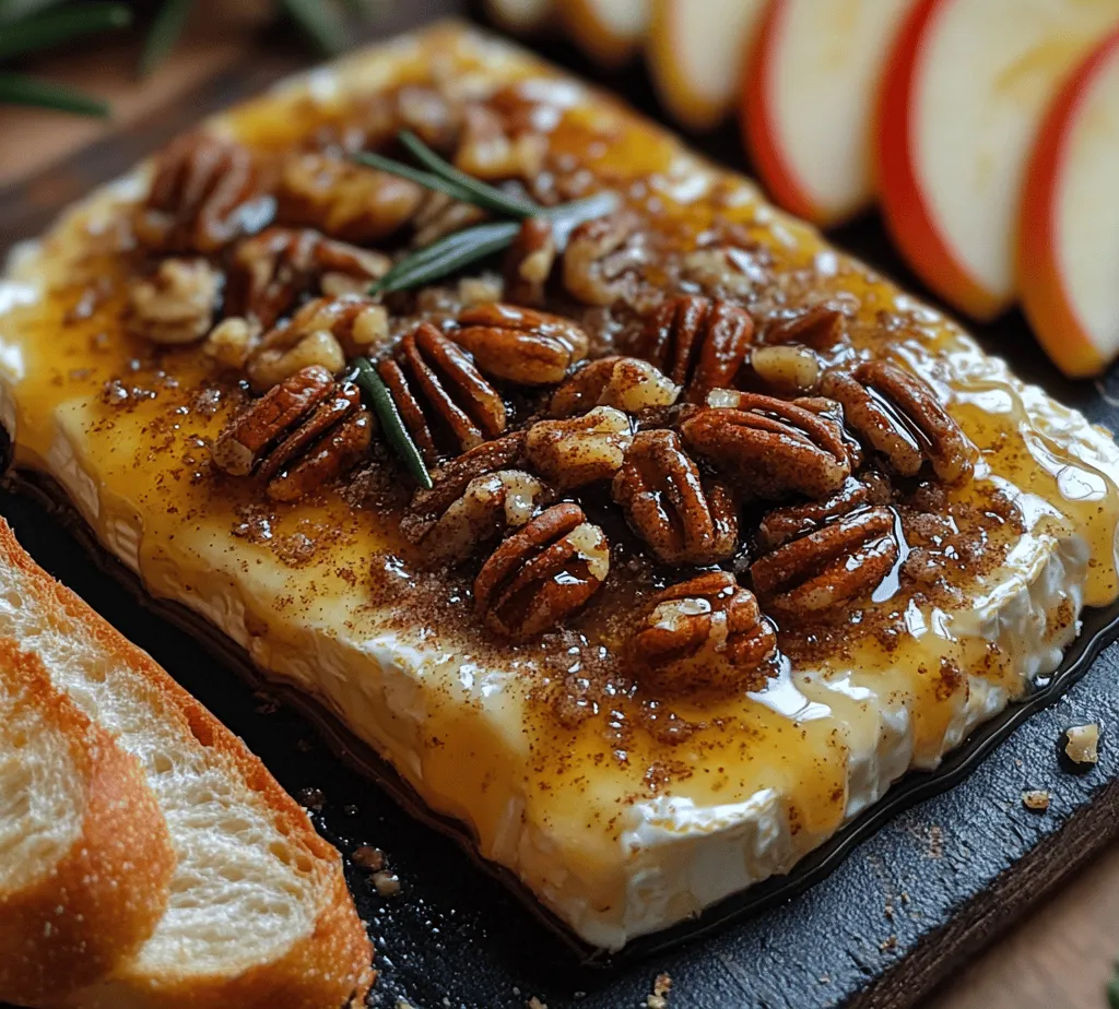 Warm Caramelized Brie with Honey & Pecans is a dish that embodies the perfect blend of simplicity and elegance. This delightful appetizer is not only visually stunning but also tantalizes the taste buds with a rich, creamy texture and a sweet, nutty flavor profile that leaves a lasting impression. The combination of the gooey Brie cheese, golden honey, and crunchy pecans creates a dish that is perfect for any occasion, whether it's a festive holiday gathering, a cozy dinner party, or a casual get-together with friends.