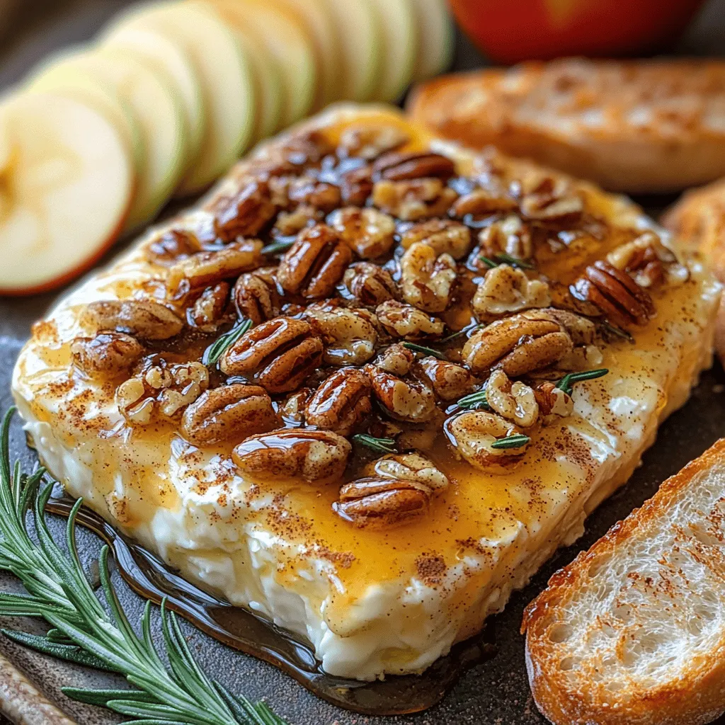 Warm Caramelized Brie with Honey & Pecans is a dish that embodies the perfect blend of simplicity and elegance. This delightful appetizer is not only visually stunning but also tantalizes the taste buds with a rich, creamy texture and a sweet, nutty flavor profile that leaves a lasting impression. The combination of the gooey Brie cheese, golden honey, and crunchy pecans creates a dish that is perfect for any occasion, whether it's a festive holiday gathering, a cozy dinner party, or a casual get-together with friends.