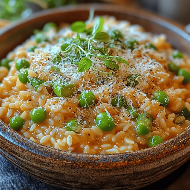 As the days grow longer and the air warms, spring invites a vibrant array of fresh produce to the table. One dish that perfectly embodies the essence of the season is Spring Orzotto with Asparagus and Peas. This delightful recipe offers not just a feast for the eyes but also a burst of flavors that celebrate the freshness of spring. With its creamy texture and bright colors, orzotto is a comforting yet elegant dish that's perfect for both casual weeknight dinners and more sophisticated gatherings.