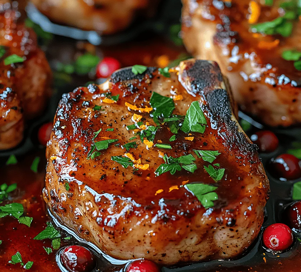 If you're looking to elevate your weeknight dinner or impress guests at a special gathering, the Cranberry Orange Glazed Pork Chops are a fantastic choice. This dish masterfully combines the tartness of fresh cranberries with the bright, zesty notes of oranges, creating a delightful flavor profile that complements the savory richness of pork. Pork chops, known for their versatility and ability to absorb flavors, serve as the perfect canvas for this vibrant glaze. With their juicy texture and the balance of sweet and tart, these pork chops will become a favorite in your culinary repertoire.
