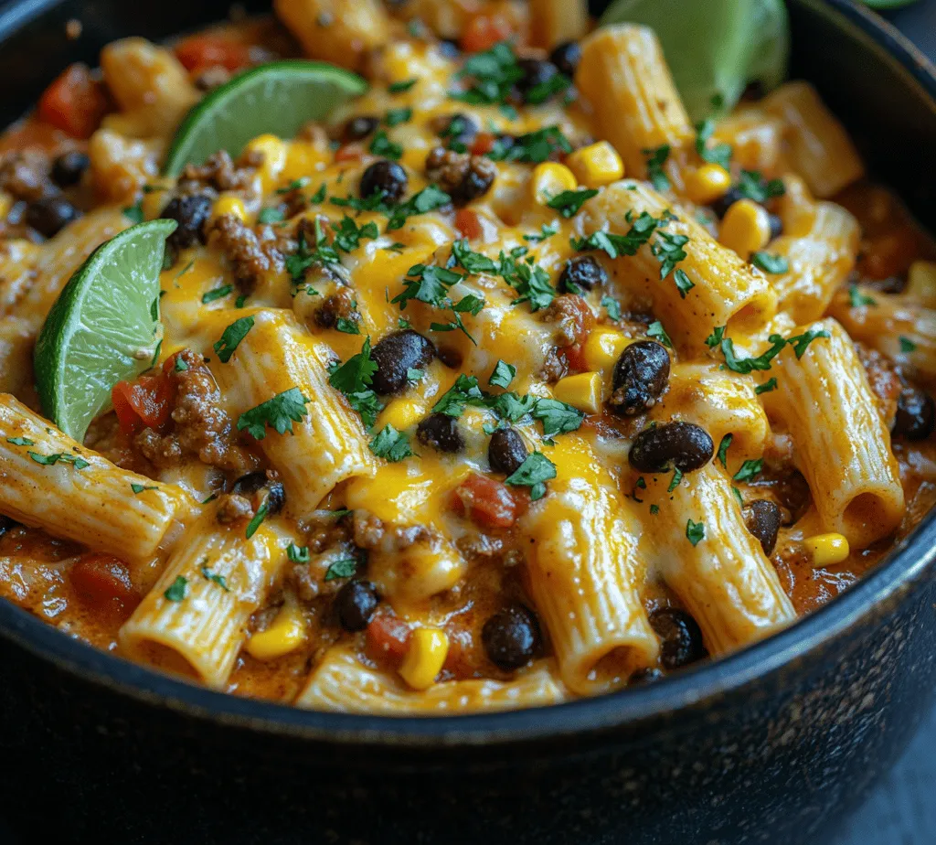 Every great dish begins with quality ingredients. The Spicy One-Pot Taco Pasta Extravaganza relies on a selection of flavorful components that are not only delicious but also contribute to the overall nutritional value of the meal. Let’s explore the key ingredients that make this dish a standout.