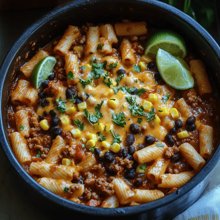Every great dish begins with quality ingredients. The Spicy One-Pot Taco Pasta Extravaganza relies on a selection of flavorful components that are not only delicious but also contribute to the overall nutritional value of the meal. Let’s explore the key ingredients that make this dish a standout.