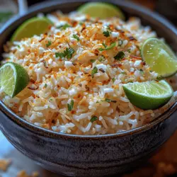 Zesty Lime & Coconut Rice is a vibrant and flavorful dish that transports your taste buds straight to a tropical paradise. With its origins deeply rooted in Southeast Asian cuisine, this dish showcases the delightful and refreshing combination of zesty lime and creamy coconut, making it an ideal accompaniment for various main courses. The subtle sweetness of coconut, paired with the tartness of lime, creates a harmony of flavors that is both invigorating and comforting.