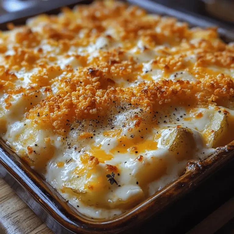 Funeral Potatoes, a dish steeped in cultural tradition, are more than just a side dish; they are a symbol of comfort during times of sorrow, a staple at gatherings, and a beloved recipe that has graced many family tables across the United States. This creamy, cheesy casserole has earned its place in the hearts and stomachs of many, especially during communal meals where the warmth of food meets the solace of companionship. Often served at potlucks, holiday dinners, and, as the name suggests, funerals, this dish embodies the very essence of comfort food—simple, satisfying, and undeniably delicious.