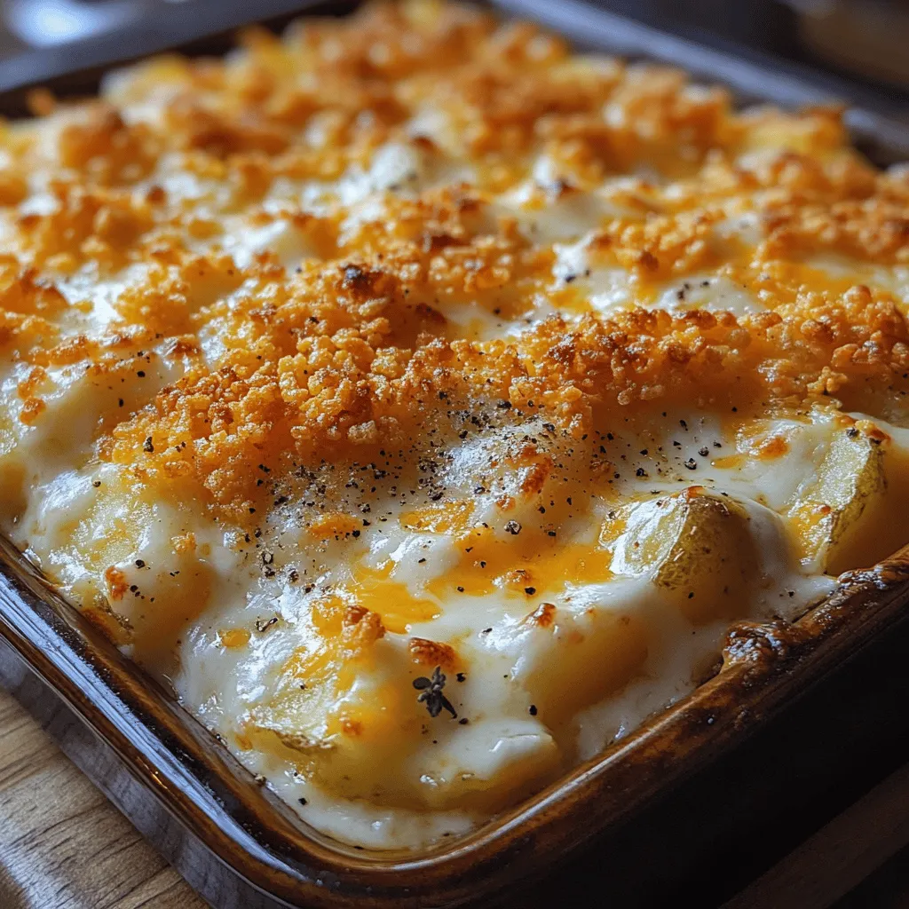 Funeral Potatoes, a dish steeped in cultural tradition, are more than just a side dish; they are a symbol of comfort during times of sorrow, a staple at gatherings, and a beloved recipe that has graced many family tables across the United States. This creamy, cheesy casserole has earned its place in the hearts and stomachs of many, especially during communal meals where the warmth of food meets the solace of companionship. Often served at potlucks, holiday dinners, and, as the name suggests, funerals, this dish embodies the very essence of comfort food—simple, satisfying, and undeniably delicious.