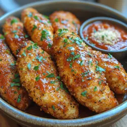The primary ingredient in our Crispy Parmesan Chicken Tenders is, of course, chicken. For this recipe, boneless, skinless chicken breasts are the preferred choice. This cut of chicken provides a lean and tender protein base, making it ideal for quick cooking and easy handling. Opting for chicken strips, which are essentially cut portions of chicken breasts, ensures even cooking and tenderness, allowing for a perfect bite every time.