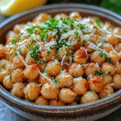 Spicy Garlic Parmesan Roasted Chickpeas are not only a delicious treat but also a health-conscious choice. Chickpeas are loaded with essential nutrients, making them a fantastic addition to any diet. They are rich in protein, fiber, and various vitamins and minerals, which contribute to a well-rounded and nutritious eating plan. The roasting process enhances their natural flavors while the spices and cheese provide a tantalizing taste that keeps you coming back for more.