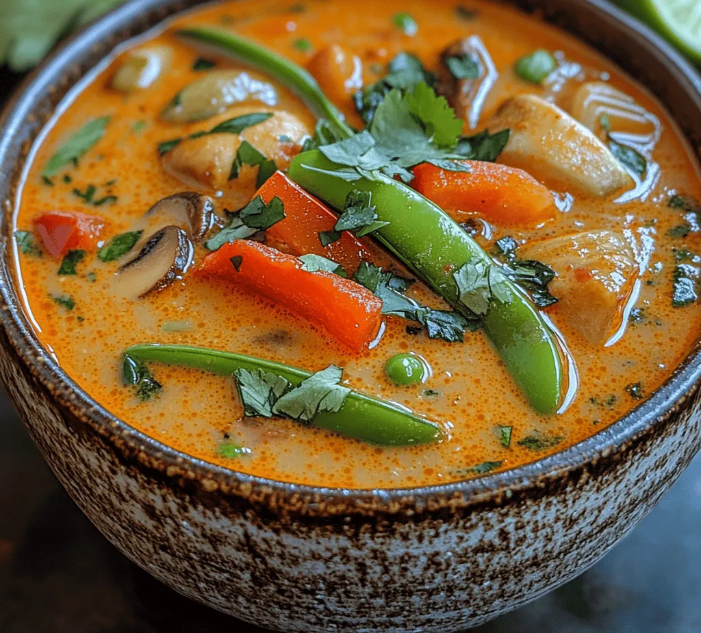Thai cuisine has gained immense popularity across the globe, celebrated for its vibrant flavors, aromatic spices, and the harmonious balance that defines its dishes. Among the many culinary delights that this Southeast Asian cuisine offers, Thai Coconut Curry Soup stands out as a comforting and nourishing choice that resonates with many food lovers. This enticing soup embodies a symphony of contrasting flavors—sweet, salty, spicy, and sour—all seamlessly woven together to create a dish that warms the soul and excites the palate.