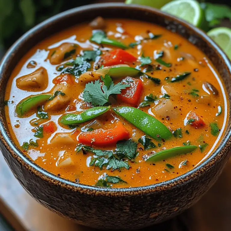 Thai cuisine has gained immense popularity across the globe, celebrated for its vibrant flavors, aromatic spices, and the harmonious balance that defines its dishes. Among the many culinary delights that this Southeast Asian cuisine offers, Thai Coconut Curry Soup stands out as a comforting and nourishing choice that resonates with many food lovers. This enticing soup embodies a symphony of contrasting flavors—sweet, salty, spicy, and sour—all seamlessly woven together to create a dish that warms the soul and excites the palate.