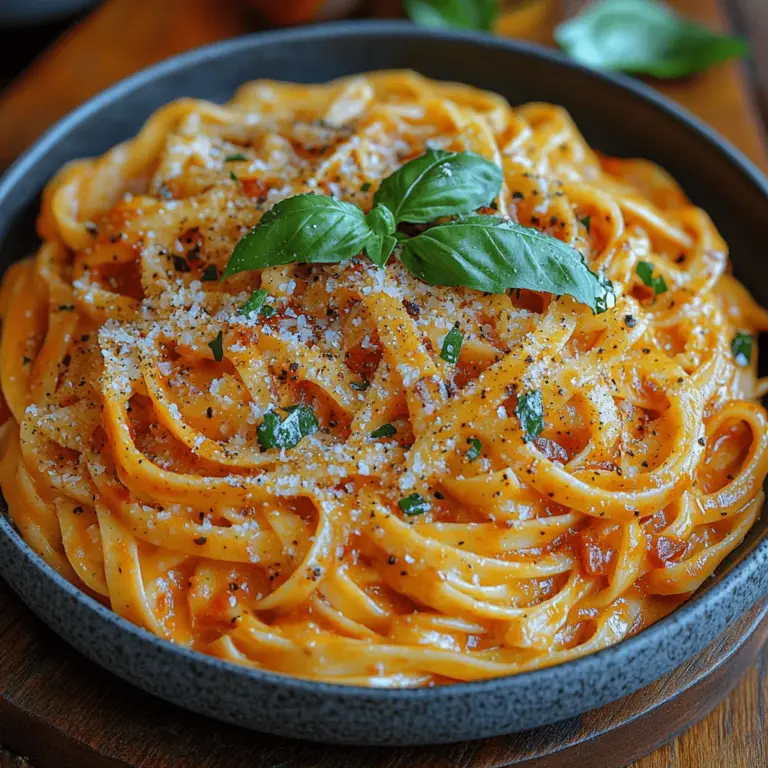 Creamy Roasted Red Pepper Pasta is a dish that effortlessly marries vibrant flavors with comforting textures, making it a beloved choice for both casual weeknight dinners and elegant gatherings. Imagine twirling perfectly cooked pasta around your fork, enveloped in a luscious, creamy sauce that boasts the sweet and smoky notes of roasted red peppers. This dish is not just appealing to the palate; it also offers a feast for the eyes with its bold, striking colors.