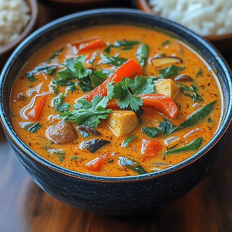 Each ingredient in the Heavenly Thai Coconut Curry Soup plays a vital role, contributing to the overall flavor and health profile of the dish. Understanding these components will enhance your cooking experience and help you appreciate the depth of flavor they bring to the table.
