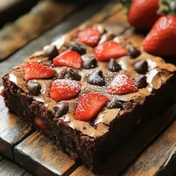 One of the standout features of our Strawberry Bliss Brownies is the use of fresh strawberries. These juicy gems do more than just add color; they infuse the brownies with a burst of fruity freshness that elevates the entire dessert. When combined with chocolate, strawberries create a delightful balance, cutting through the richness of the cocoa and adding a lightness that is often missing in traditional brownie recipes. The natural sweetness of the strawberries enhances the overall flavor profile, making these brownies a perfect treat for any chocolate lover.
