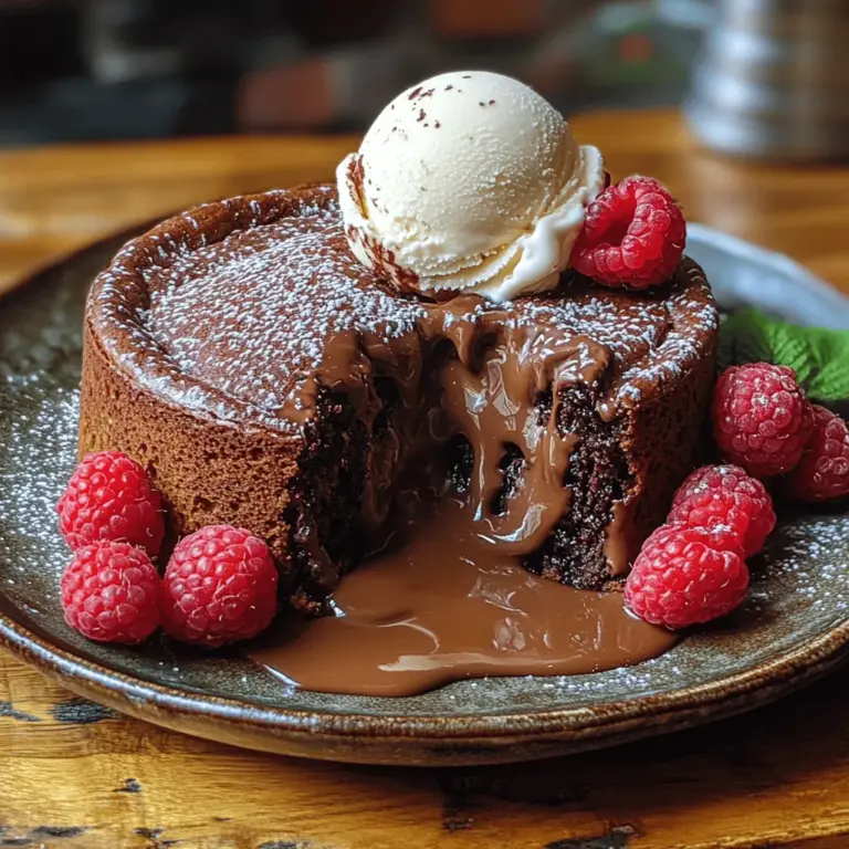 Chocolate lava cake is more than just a dessert; it’s a culinary experience that has captured the hearts and palates of chocolate lovers around the world. This indulgent treat is characterized by its rich, molten center that flows out when you cut into it, creating a decadent pool of chocolate that is simply irresistible. The allure of chocolate lava cake lies not just in its taste but also in its ability to evoke feelings of comfort and luxury, making it a quintessential choice for special occasions or a satisfying treat after a long day.