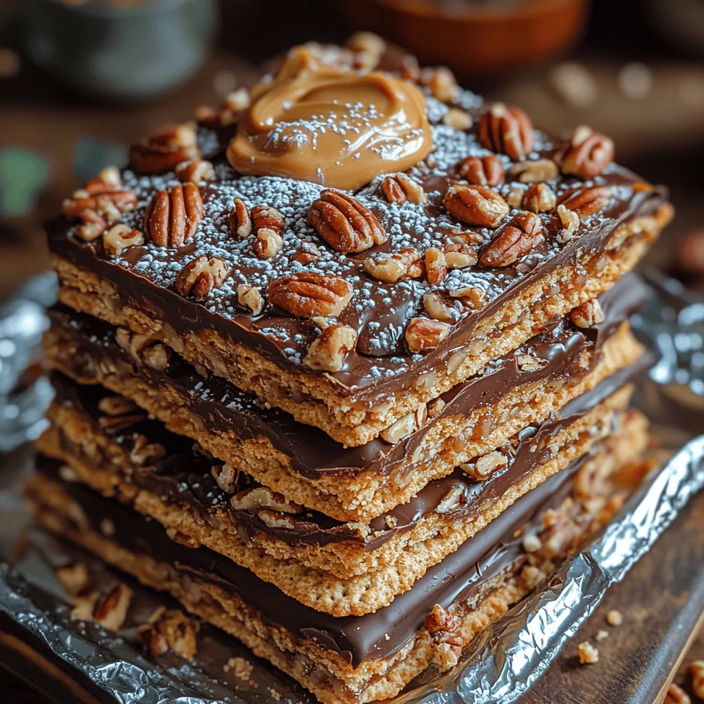 Welcome to the world of indulgent desserts, where sweet cravings meet their match with our Crunchy Delight Triple Layer Cracker Toffee Bars. This recipe is not just a treat; it's an experience that brings together layers of rich toffee, smooth chocolate, and creamy peanut butter, all atop a crunchy base of saltine crackers. Whether you are planning a party, heading to a potluck, or simply looking to satisfy a sweet tooth at home, these bars are a delightful choice. They are incredibly easy to make and are guaranteed to leave your friends and family asking for seconds. Join us as we explore the components of this delightful dessert and guide you through the steps to create your own Crunchy Delight Triple Layer Cracker Toffee Bars.