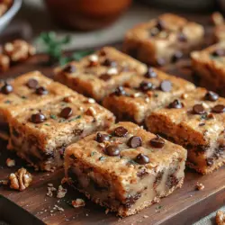 Baking is a delightful journey, one that has the power to transform simple ingredients into mouthwatering treats. Among the myriad of baked goods, chocolate chip cookies hold a special place in the hearts of many. But what if we could take this classic comfort food and elevate it to new heights? Enter the Decadent Chewy Chocolate Chip Cookie Bars. These bars offer the best of both worlds: the chewy texture we love from traditional cookies, combined with the ease of cutting and serving bars. Whether you’re hosting a gathering, looking for a quick snack, or simply craving a special treat, these cookie bars are sure to impress.