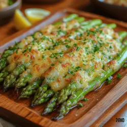 Asparagus, often hailed as a superfood, is a vibrant green vegetable that has captured the hearts of health enthusiasts and food lovers alike. This tender stalk is not only low in calories but also boasts a wealth of nutritional benefits, making it a staple in many kitchens around the world. Whether enjoyed steamed, grilled, or roasted, asparagus offers a unique flavor that pairs beautifully with a variety of dishes. Among the many ways to prepare this delightful vegetable, one recipe stands out for its perfect balance of taste and nutrition: Parmesan Roasted Garlic Asparagus.