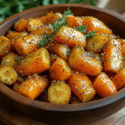 When it comes to crafting the perfect side dish, few options can rival the sweet and savory allure of maple-glazed carrots. This delightful recipe marries the natural sweetness of carrots with the rich, complex flavor of pure maple syrup, creating a dish that is not only visually appealing but also bursting with taste. The caramelized finish of the carrots, enhanced by the subtle earthiness from fresh herbs, makes this dish a standout choice for any meal. Whether you’re hosting a family dinner, preparing a holiday feast, or simply looking for a quick and nutritious side to accompany your weeknight meals, maple-glazed carrots can elevate any occasion.