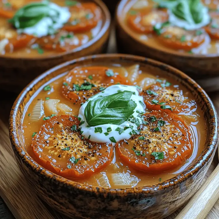 At the heart of this recipe are the tomatoes. Choosing ripe, in-season tomatoes is crucial for achieving the best flavor. Varieties like Roma or vine-ripened tomatoes are ideal due to their meaty texture and rich taste. The natural sweetness and acidity of ripe tomatoes become pronounced when roasted, enhancing the overall flavor profile of the soup. Not only do tomatoes provide a vibrant color, but they also serve as the base that harmonizes with the other ingredients.