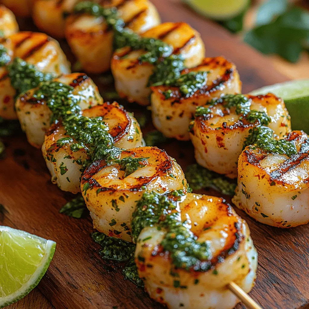 Chimichurri is more than just a sauce; it is a vibrant representation of Argentine culinary tradition that has transcended borders, captivating palates across the globe. This zesty, herbaceous condiment has its roots deeply embedded in Argentine cuisine, often served as a lively accompaniment to grilled meats, particularly steak. Its fresh, bold flavors are derived from a harmonious blend of herbs, garlic, and vinegar, making it a delightful enhancement to various dishes. Among the many ways to enjoy Chimichurri, one standout preparation is Chimichurri shrimp skewers.