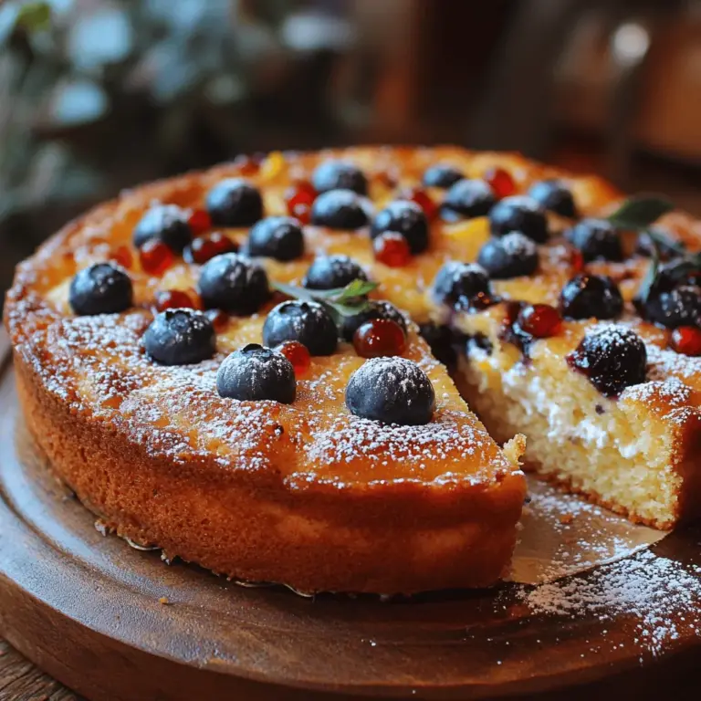 In the realm of desserts, few combinations are as delightful as the pairing of blueberries and lemon. The Blueberry Lemon Ricotta Cake is a testament to this flavor harmony, showcasing the creaminess of ricotta cheese balanced perfectly with the zesty brightness of lemon and the natural sweetness of fresh blueberries. This cake is not only a feast for the eyes but also an exquisite treat for the palate, ideal for gatherings, special occasions, or a cozy afternoon tea.