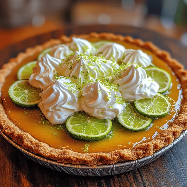 Key Lime Pie is not just a dessert; it is a sun-soaked slice of culinary tradition that captures the essence of the Florida Keys. Renowned for its bright, tangy flavor and creamy texture, this iconic pie has won the hearts of dessert lovers far beyond its tropical origins. It's the perfect balance of sweet and tart, making it a refreshing finale to any meal or a delightful treat on a hot summer day.