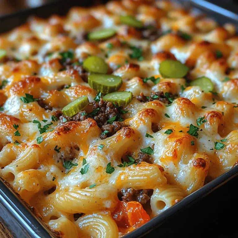 Casseroles have long been a staple in home cooking, celebrated for their comforting flavors and effortless convenience. They are the ultimate one-dish meals that bring together a medley of ingredients, creating a harmonious blend of tastes and textures. Among the many variations of casseroles, the Juicy Cheeseburger Casserole stands out as a delightful dish that captures all the beloved flavors of a classic cheeseburger, reimagined in a warm, hearty format.
