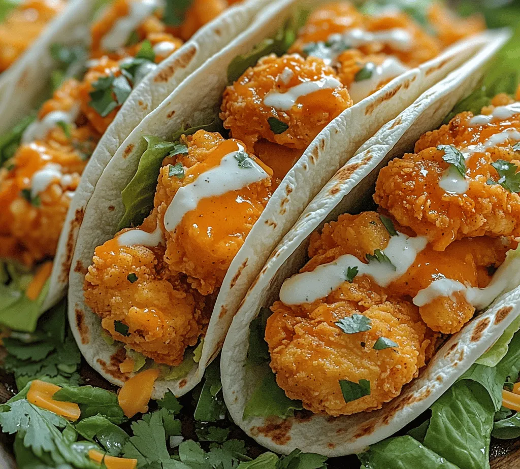 <strong></noscript>Exploring the Base Ingredients for Buffalo Chicken Wraps” /></p>
<p></p>
<h3>Creating the Buffalo Chicken Wraps</h3>
<p></p>
<h4>Constructing the Perfect Wrap</h4>
<p></p>
<p>The construction of a buffalo chicken wrap is just as important as the flavors it contains. To create a delectable wrap, follow these essential steps:</p>
<p></p>
<p><strong>Warming Tortillas: Why It Matters for Pliability</strong></p>
<p>Warming your tortillas is a crucial step that enhances their pliability, making them easier to roll without tearing. You can warm the tortillas in a dry skillet over medium heat for about 30 seconds on each side, or you can wrap them in a damp paper towel and microwave them for about 20-30 seconds. This slight heating not only makes the tortillas more flexible but also improves their texture and flavor.</p>
<p></p>
<p><strong>Layering Ingredients for an Optimal Flavor Experience</strong></p>
<p>When constructing your buffalo chicken wrap, the order in which you layer your ingredients can significantly impact the flavor experience. Start by spreading a generous layer of ranch or blue cheese dressing on the warmed tortilla; this acts as a moisture barrier and helps to keep the wrap from getting soggy. Next, add a layer of the crispy buffalo chicken, followed by a handful of fresh greens, such as romaine lettuce or spinach, which adds crunch and freshness.</p>
<p></p>
<p>To elevate your wrap further, incorporate additional toppings like shredded carrots, diced tomatoes, and sliced cucumbers. These ingredients not only enhance the flavor but also contribute to a more visually appealing wrap. Finally, sprinkle on some crumbled blue cheese or feta for an added burst of flavor.</p>
<p></p>
<p><strong>Balancing Spicy and Creamy Elements in the Wrap</strong></p>
<p>The hallmark of a great buffalo chicken wrap lies in the balance of spicy and creamy elements. The buffalo sauce provides the heat, while the ranch or blue cheese dressing offers a cooling contrast. If you prefer a milder flavor, consider using a milder buffalo sauce or mixing the sauce with additional dressing. Conversely, if you enjoy an extra kick, you can add sliced jalapeños or a dash of hot sauce. Finding this balance will ensure that every bite is enjoyable without overwhelming your palate.</p>
<p></p>
<h3>Serving Suggestions</h3>
<p></p>
<p>Once your buffalo chicken wraps are constructed, it’s time to think about how to serve them. Here are some suggestions to enhance your meal:</p>
<p></p>
<p><strong>Accompanying Sides: Ideal Pairings to Enhance the Meal</strong></p>
<p>For a complete dining experience, consider pairing your buffalo chicken wraps with complementary sides. Classic options include crispy sweet potato fries or traditional potato wedges, both of which provide a satisfying crunch that works well with the flavors of the wrap.</p>
<p></p>
<p>Alternatively, a side of coleslaw can add a refreshing crunch and a tangy contrast to the spicy chicken. If you’re aiming for something lighter, a simple green salad drizzled with a lemon vinaigrette can balance the richness of the wraps.</p>
<p></p>
<p><strong>Presentation Tips for Serving Wraps at Gatherings</strong></p>
<p>Presentation can elevate the dining experience, especially when serving at gatherings. Slice the wraps diagonally and arrange them on a platter, alternating the wrap pieces for visual appeal. You can garnish the platter with fresh herbs, such as parsley or cilantro, to add a pop of color.</p>
<p></p>
<p>Additionally, consider serving a small bowl of extra ranch or blue cheese dressing on the side for dipping. This not only enhances the flavor but also allows guests to customize their wraps further.</p>
<p></p>
<h3>Variations and Customizations</h3>
<p></p>
<p>Buffalo chicken wraps are versatile, allowing for various alternative ingredients and flavors. Here’s how to explore different options:</p>
<p></p>
<p><strong>Substituting Chicken with Other Proteins: Pork, Tofu, or Beef</strong></p>
<p>While chicken is the star of this wrap, you can easily swap it out for other proteins. Pulled pork tossed in buffalo sauce makes for a hearty variation that’s equally satisfying. For a vegetarian option, consider using crispy tofu or tempeh, marinated in buffalo sauce and baked until golden. If you prefer beef, shredded or grilled steak can create a flavorful twist that pairs well with the other ingredients.</p>
<p></p>
<p><strong>Adjusting Spice Levels: Tips for Making Milder or Spicier Versions</strong></p>
<p>The spice level of your buffalo chicken wraps can be tailored to suit your preferences. For a milder version, choose a buffalo sauce labeled as mild or mix in some honey or brown sugar to tone down the heat. You can also use a combination of the buffalo sauce with additional ranch or mayonnaise to create a creamier, less spicy dressing.</p>
<p></p>
<p>If you crave more heat, experiment with adding extra hot sauce, cayenne pepper, or even crushed red pepper flakes into the buffalo sauce before tossing it with the chicken.</p>
<p></p>
<p><strong>Vegan or Vegetarian Options for Buffalo Wraps</strong></p>
<p>For those following a vegan or vegetarian diet, there are plenty of creative alternatives. Consider using roasted cauliflower florets coated in buffalo sauce for a tasty and crunchy filling. You can also employ shredded carrots, chickpeas, or jackfruit as a base, seasoned with buffalo sauce for a delightful twist. These substitutions provide the same satisfying flavors and textures while catering to dietary preferences.</p>
<p></p>
<h3>Nutritional Insights</h3>
<p></p>
<p>Understanding the nutritional aspects of your buffalo chicken wraps can help you make informed choices.</p>
<p></p>
<p><strong>Key Nutrients Provided by the Main Ingredients</strong></p>
<p>Buffalo chicken wraps offer a variety of essential nutrients. Chicken is a great source of lean protein, which is crucial for muscle repair and growth. The addition of fresh vegetables like lettuce, tomatoes, and carrots provides vitamins, minerals, and fiber, aiding digestion and overall health.</p>
<p></p>
<p>The dressing, particularly if made with yogurt or low-fat ingredients, can also add calcium and probiotics, which are beneficial for gut health.</p>
<p></p>
<p><strong>Caloric Breakdown and Serving Size Considerations</strong></p>
<p>When considering the caloric content of your buffalo chicken wraps, it’s important to account for portion sizes and ingredient choices. A typical buffalo chicken wrap can range from 400 to 700 calories, depending on the size of the tortilla, the amount of chicken, and the type of dressing used.</p>
<p></p>
<p>To keep your meal balanced, aim for a wrap that includes a variety of ingredients while being mindful of your serving sizes. Pairing the wrap with a side salad or vegetables can help you feel satisfied without overindulging.</p>
<p></p>
<h3>Healthier Modifications</h3>
<p></p>
<p>If you’re looking to enjoy buffalo chicken wraps while keeping a close eye on your caloric intake, here are some tips for healthier modifications:</p>
<p></p>
<p><strong>Tips for Reducing Calories While Maintaining Flavor</strong></p>
<p>– <strong>Choose Whole Grain Tortillas</strong>: Opt for whole grain or low-calorie tortillas, which provide additional fiber and nutrients without significantly increasing calories.</p>
<p>– <strong>Use Skinless Chicken Breast</strong>: Skinless chicken breast is leaner and lower in calories than dark meat or chicken with skin.</p>
<p>– <strong>Lighten the Dressing</strong>: Consider using a lighter version of ranch dressing or yogurt-based alternatives to cut down on calories and fat.</p>
<p></p>
<p><strong>Alternative Ingredients for a Lighter Version of the Wrap</strong></p>
<p>– <strong>Swap Fried for Baked</strong>: Instead of frying the chicken, bake it for a healthier preparation method that still yields crispy results.</p>
<p>– <strong>Incorporate More Vegetables</strong>: Increase the amount of veggies in the wrap, such as adding avocado or bell peppers, which can help fill you up while adding nutrients without many calories.</p>
<p></p>
<h3>Conclusion</h3>
<p></p>
<p>Crispy buffalo chicken wraps are a delicious and versatile meal choice, perfect for any occasion. With their combination of tender chicken, robust flavors, and fresh ingredients, they satisfy both hunger and taste buds. Whether enjoyed alone or with friends, these wraps promise to deliver a delightful culinary experience.</p>
<p></p>
<p>By understanding the ingredients, preparation techniques, and possible variations, you can confidently create this dish and make it a staple in your home cooking repertoire. From the construction of the wrap to serving suggestions and nutritional insights, you now have the tools to craft the perfect buffalo chicken wrap that suits your taste preferences and dietary needs. Embrace the flavors and enjoyment of this classic dish, and feel free to experiment with your own twists to make it uniquely yours.</p>
<div id=