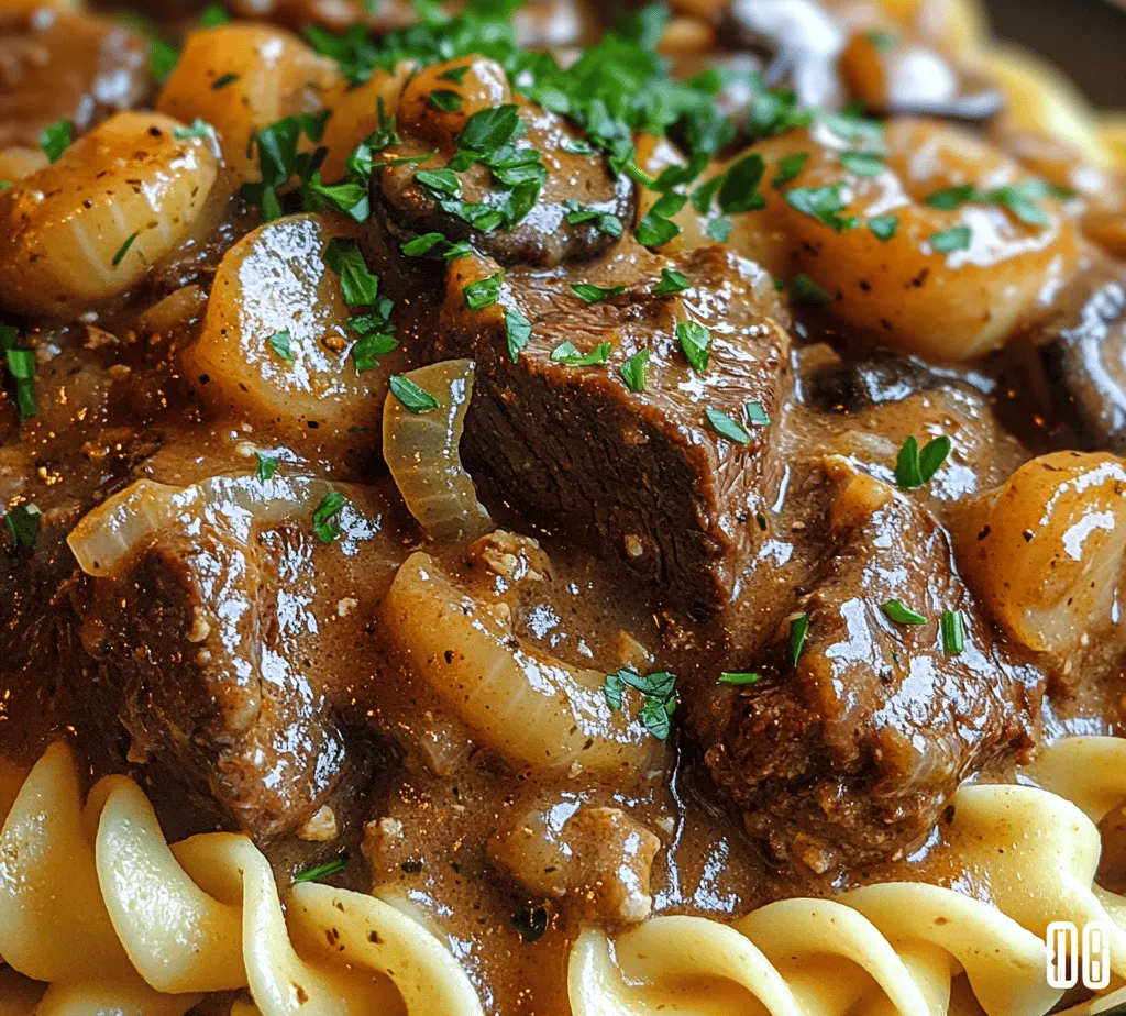 Beef stroganoff is a classic comfort food, cherished for its rich, creamy sauce and tender strips of beef. This dish has a special place in the hearts and homes of many culinary enthusiasts, evoking memories of family dinners and gatherings around the table. What truly sets this recipe apart is the use of a slow cooker, a kitchen appliance that transforms a simple meal into a gourmet experience. When you allow the ingredients to meld together over several hours, the result is a melt-in-your-mouth delight that elevates beef stroganoff to new heights of flavor and tenderness.
